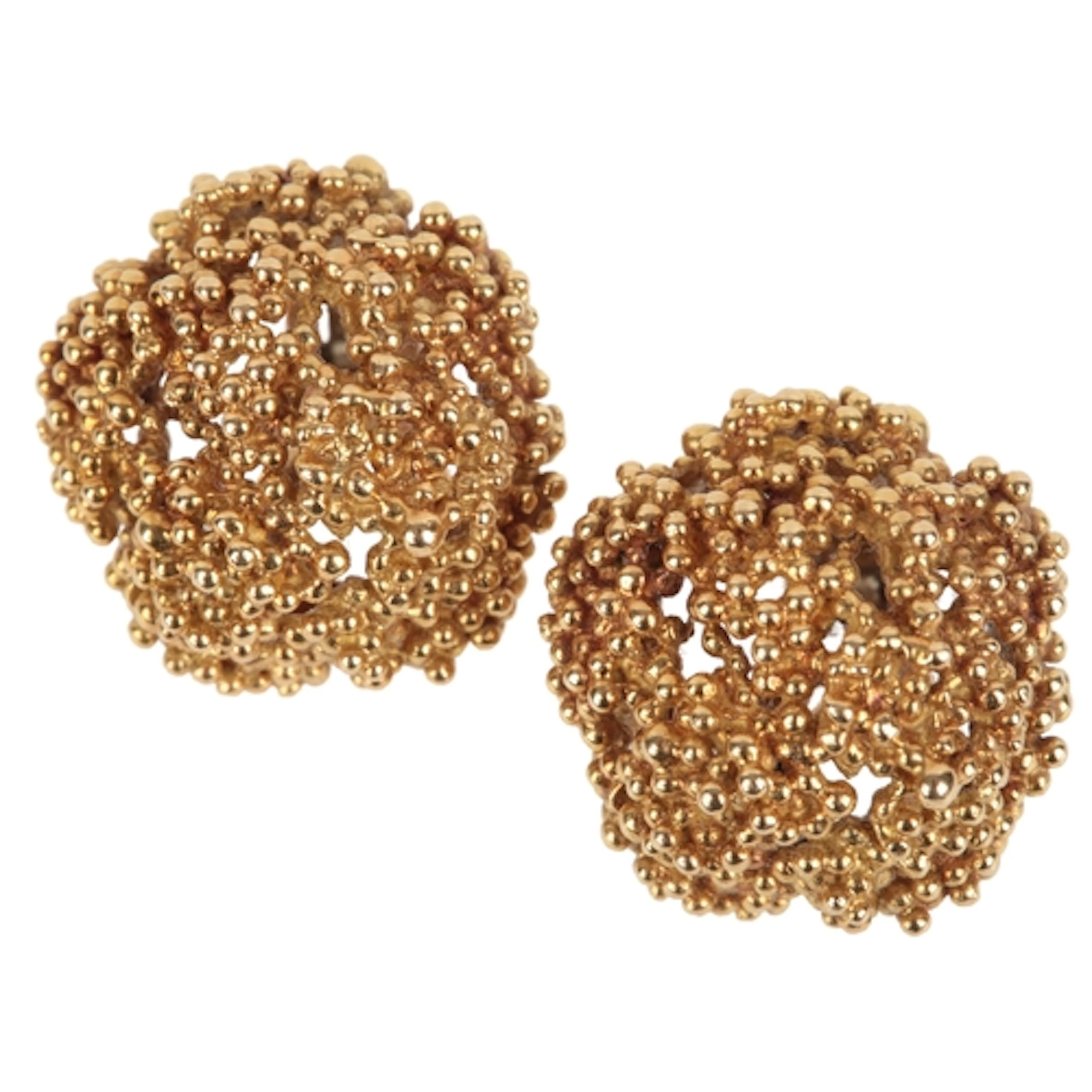 Boucheron, a pair of gold ear clips, France, circa 1980, of ...