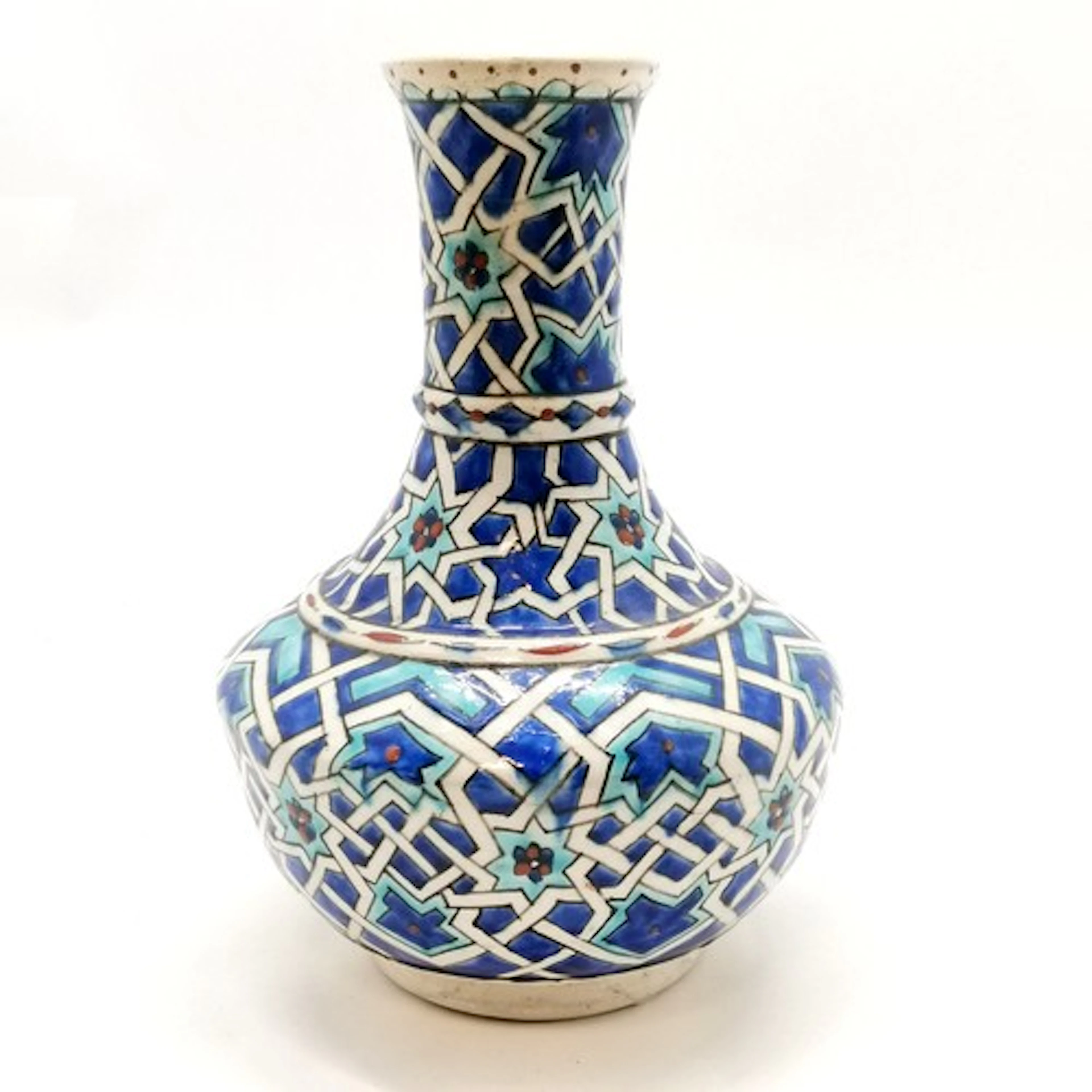 Iznik hand painted vase 25cm high