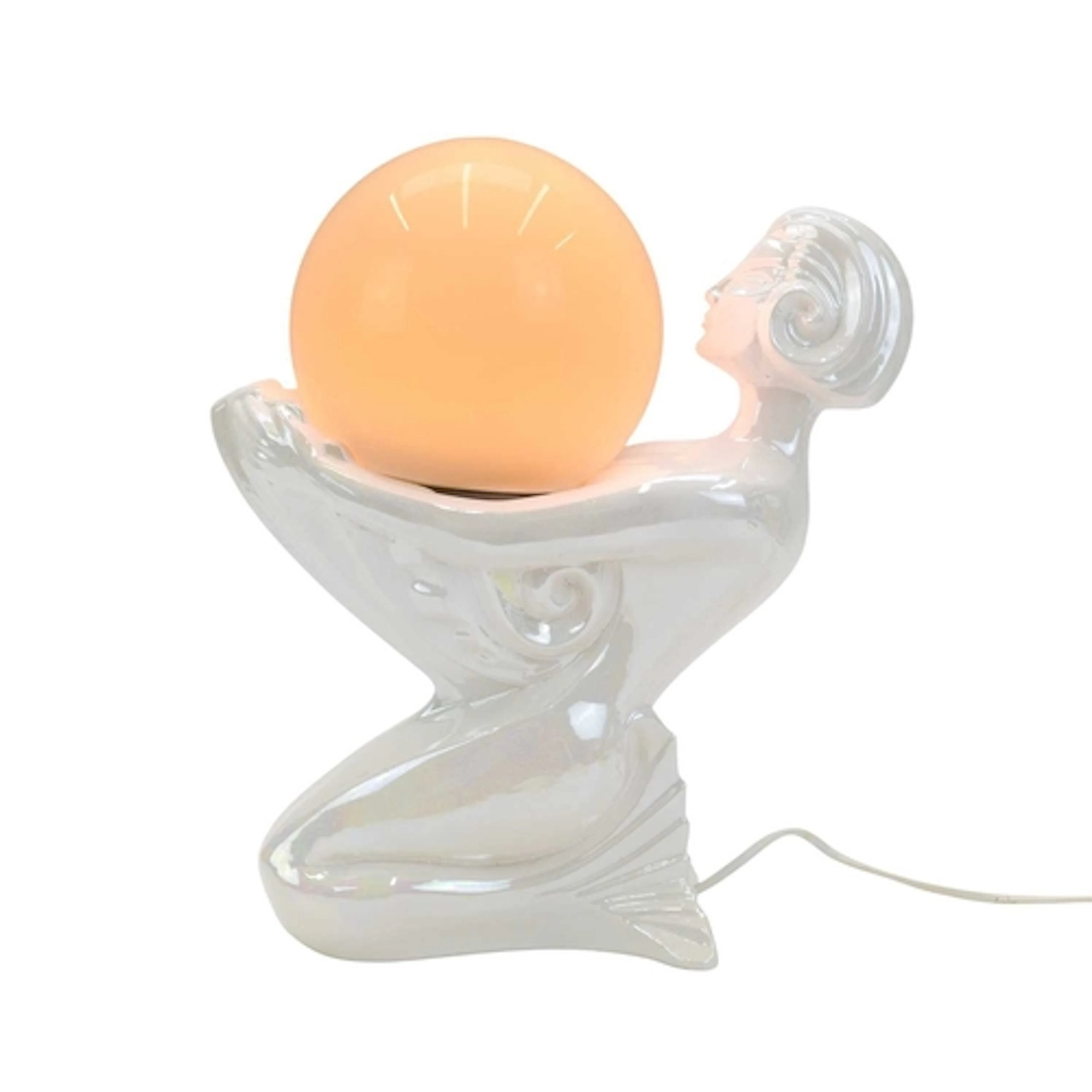 A Sunset Ceramics of Newlyn Art Deco style table lamp with l...