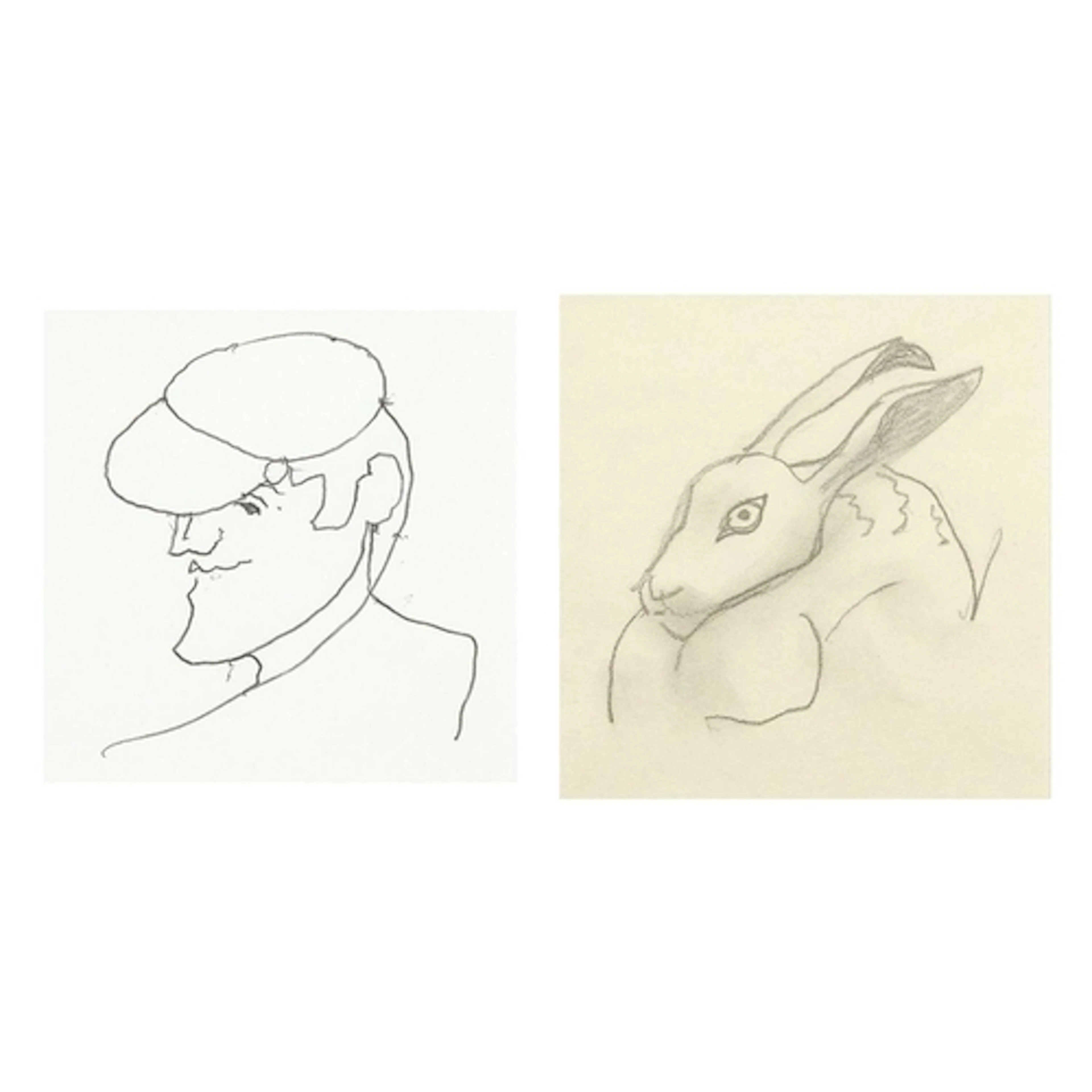 § Sven BERLIN (1911-1999) Self Portrait Ink on paper, 8 x 7....