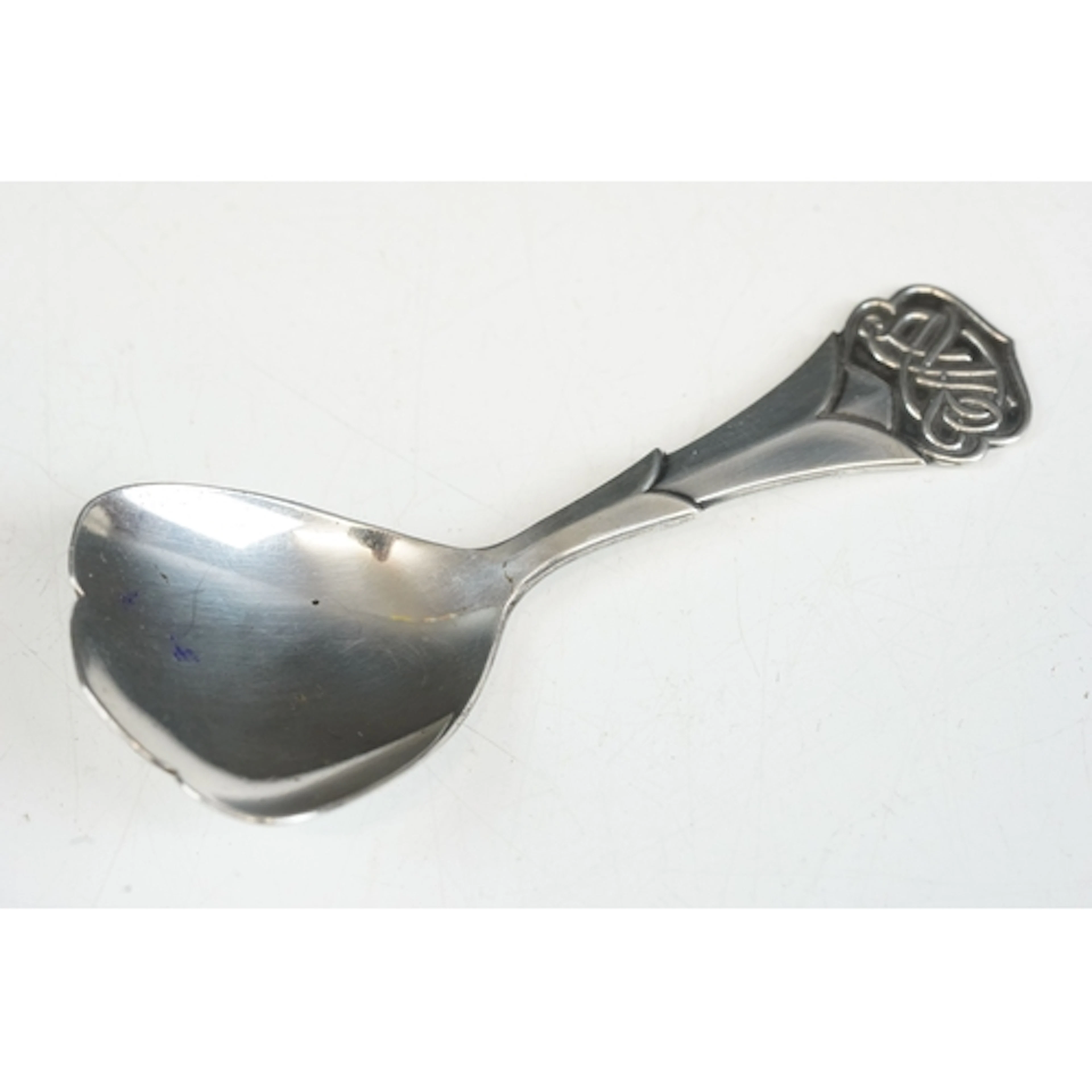 Art Deco Dutch silver plated caddy spoon designed by Georg N...