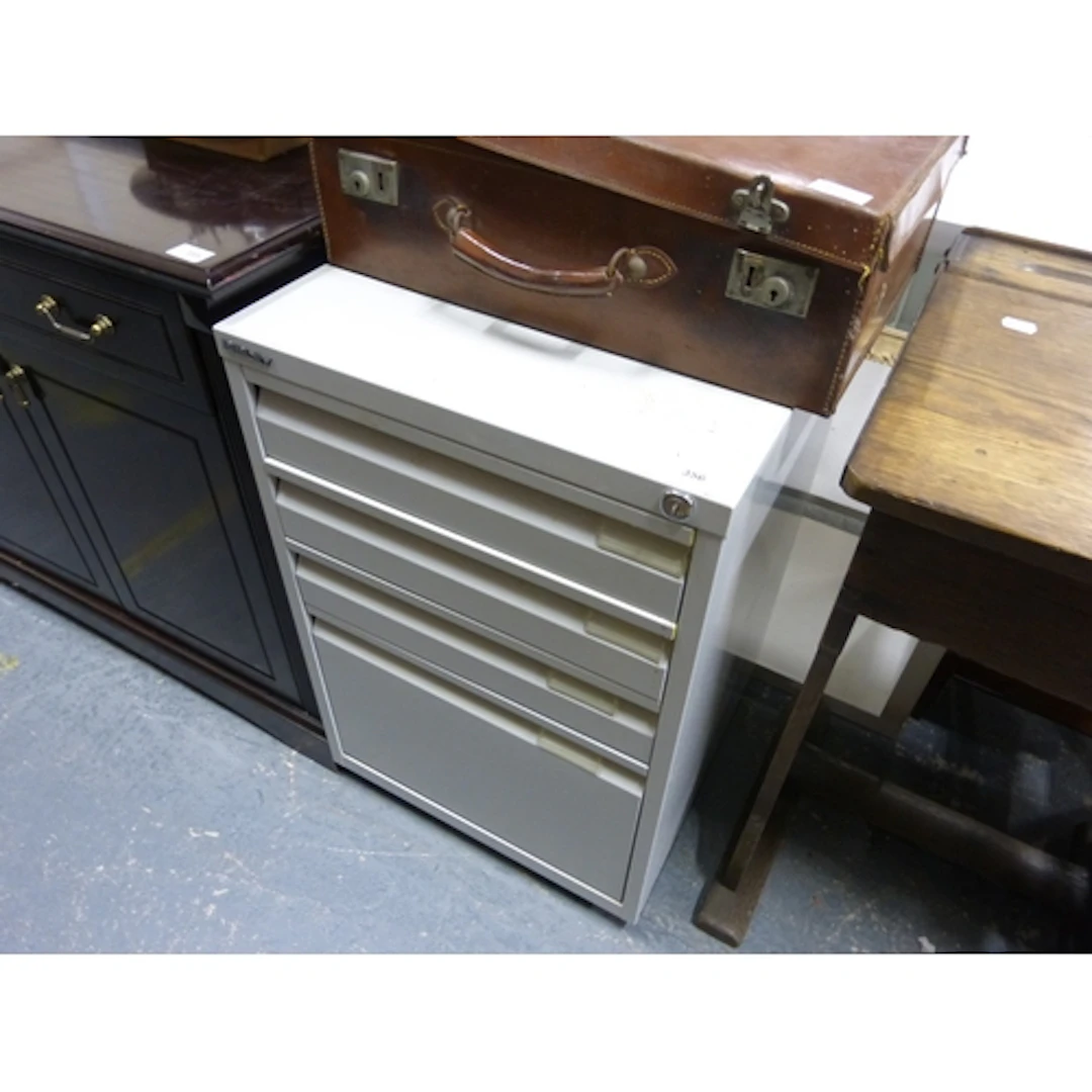 Small metal filing drawers.