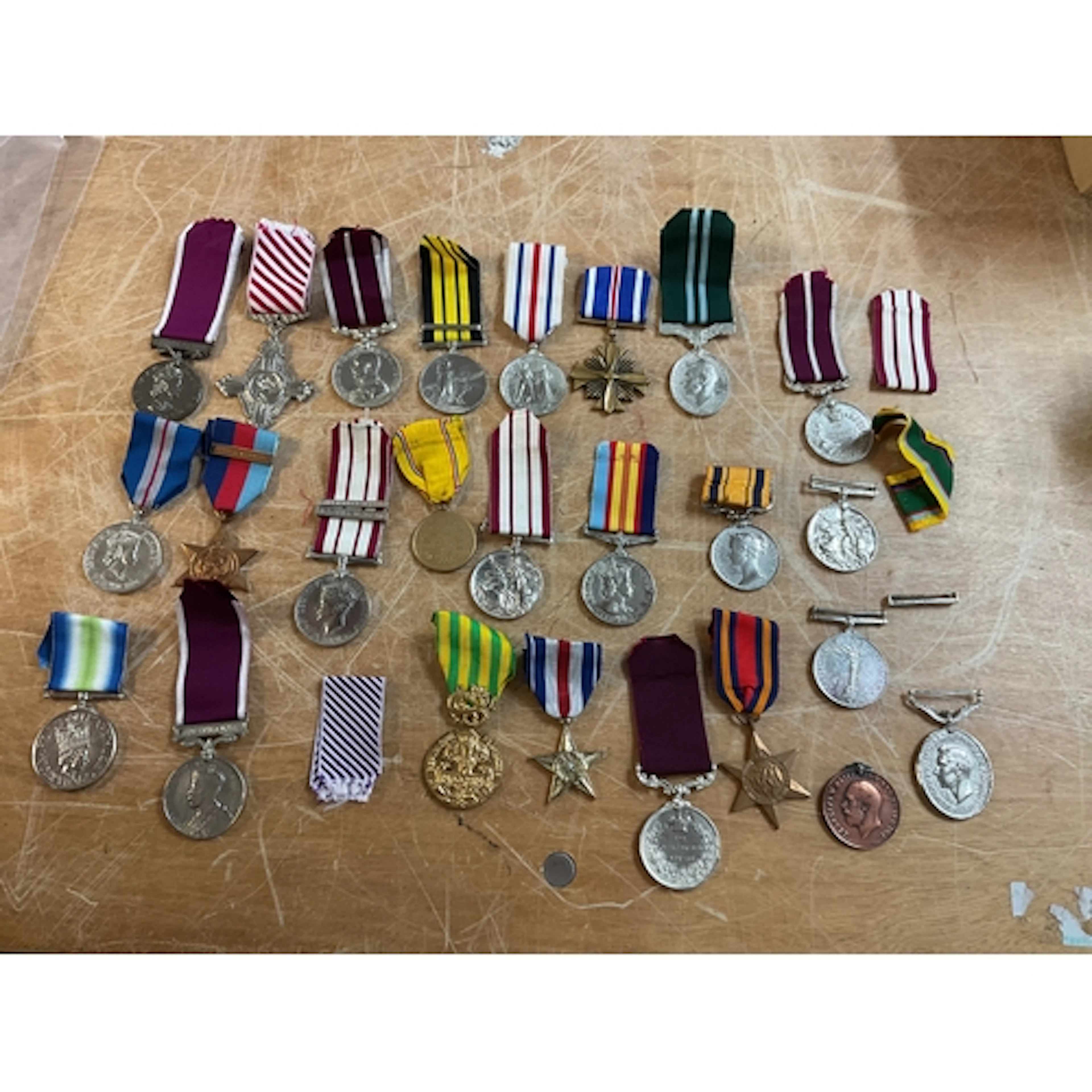 Qty Repro medals and ribbons.