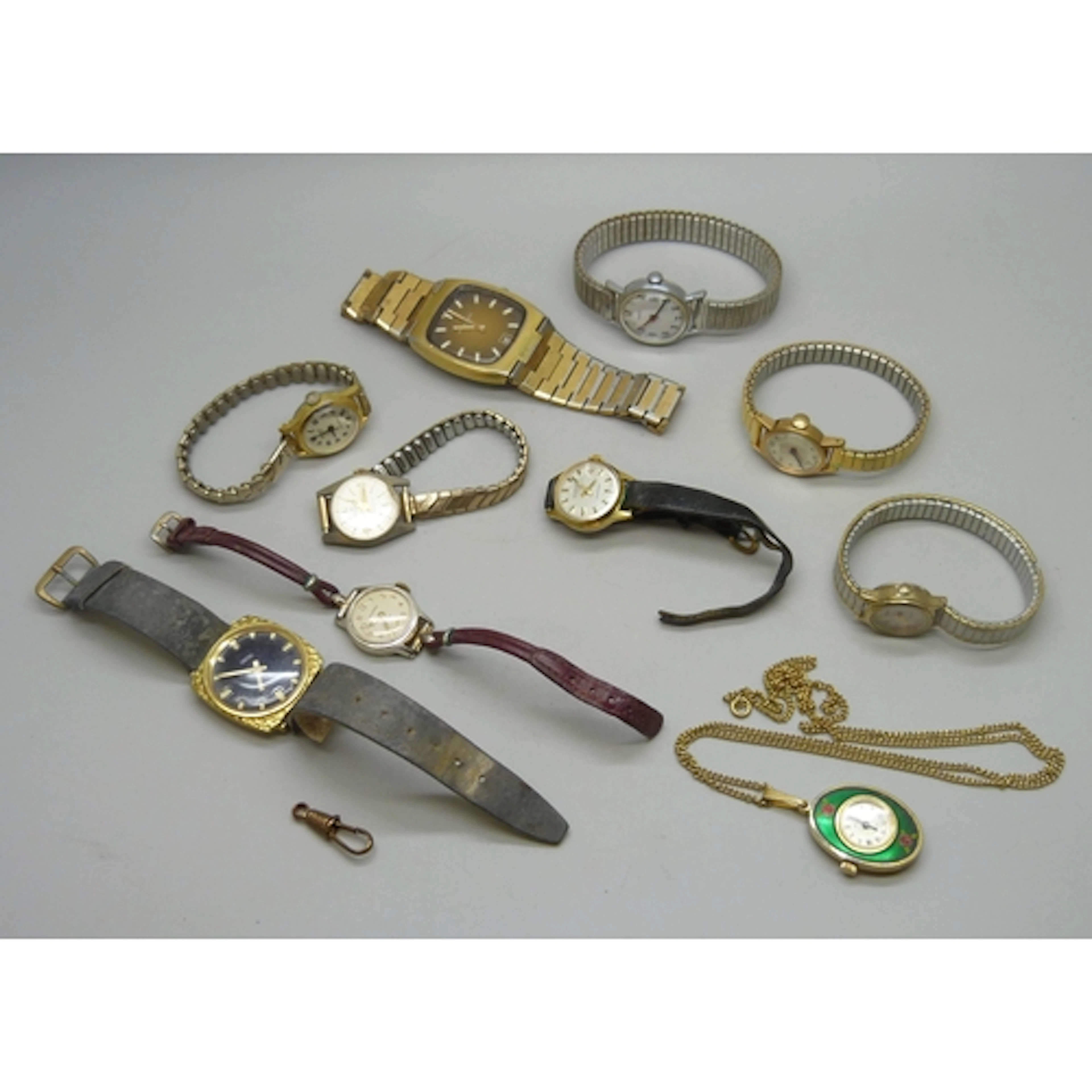 A collection of watches including Eterna-Matic, Ingersoll, T...