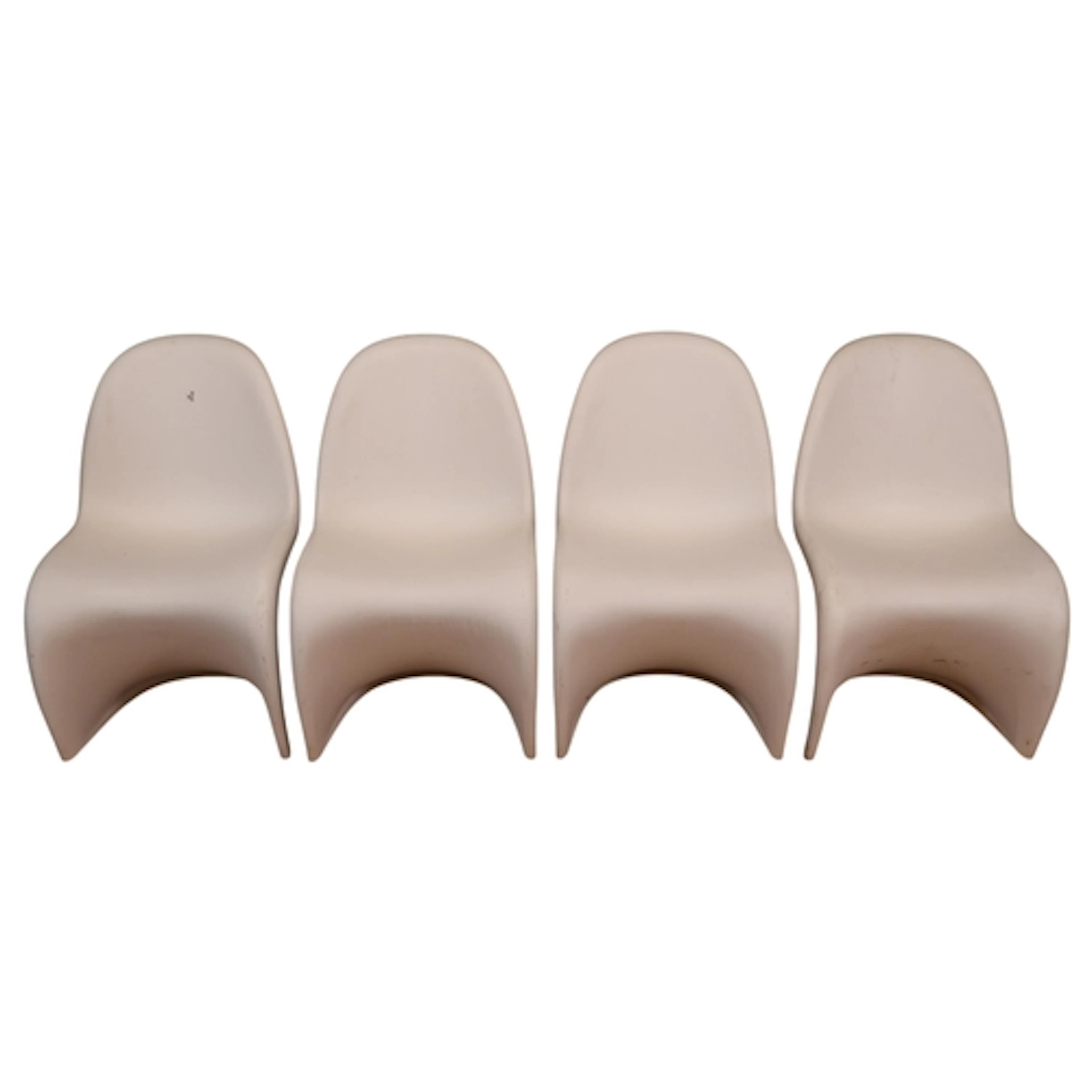 Vitra - a set of four Werner Panton S chairs, with moulded m...