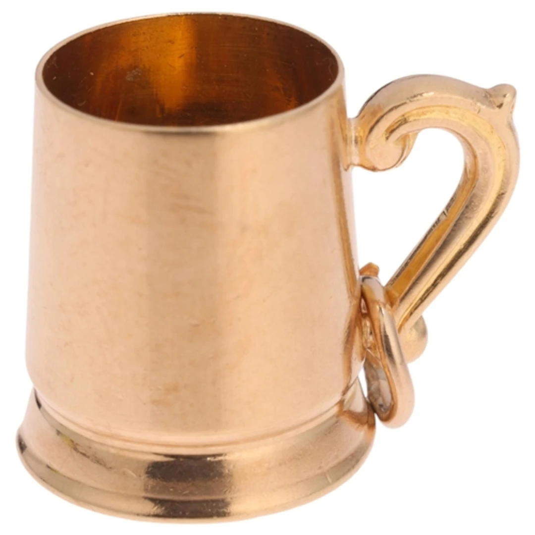 A Vintage 9ct gold miniature tankard charm/pendant, maker WH...