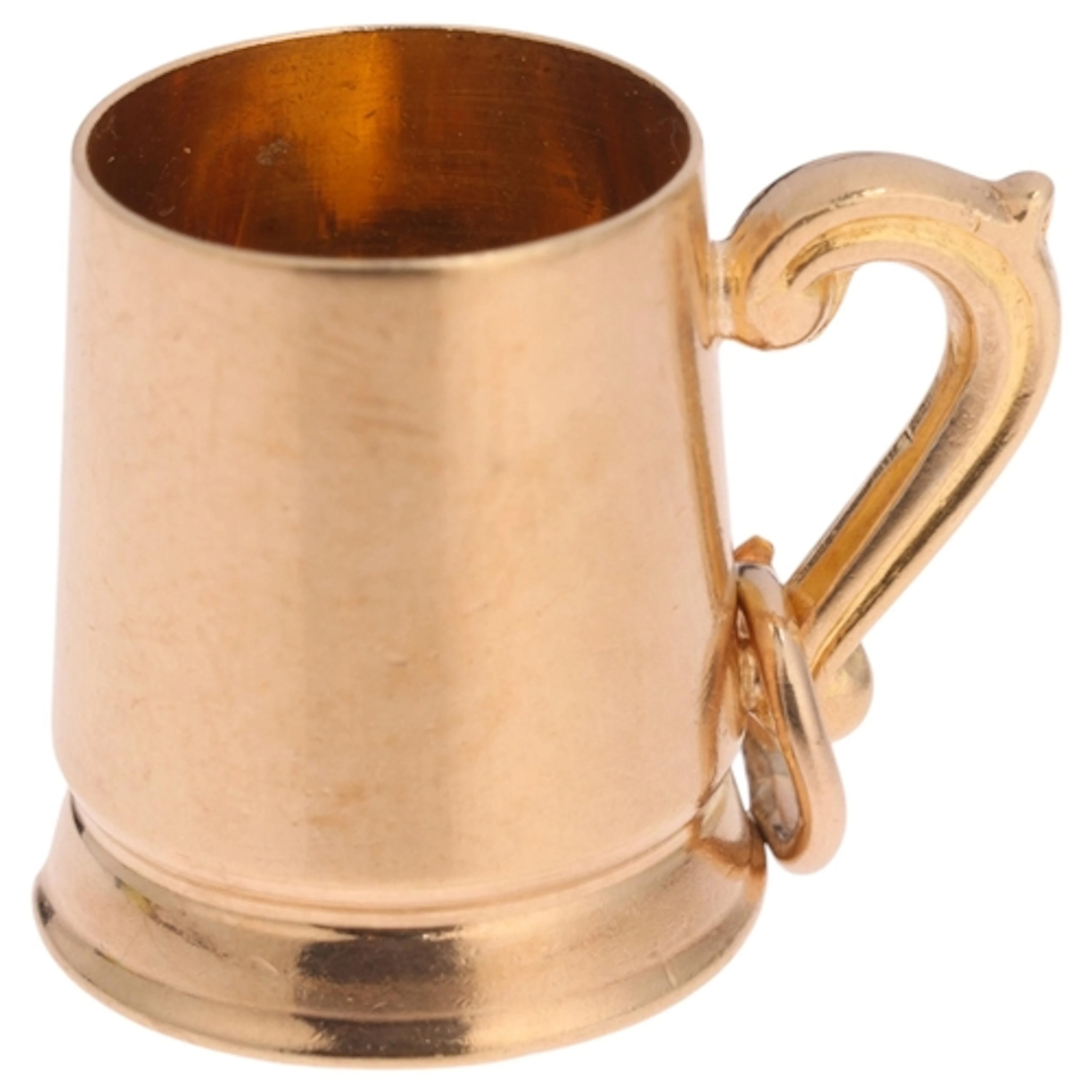 A Vintage 9ct gold miniature tankard charm/pendant, maker WH...