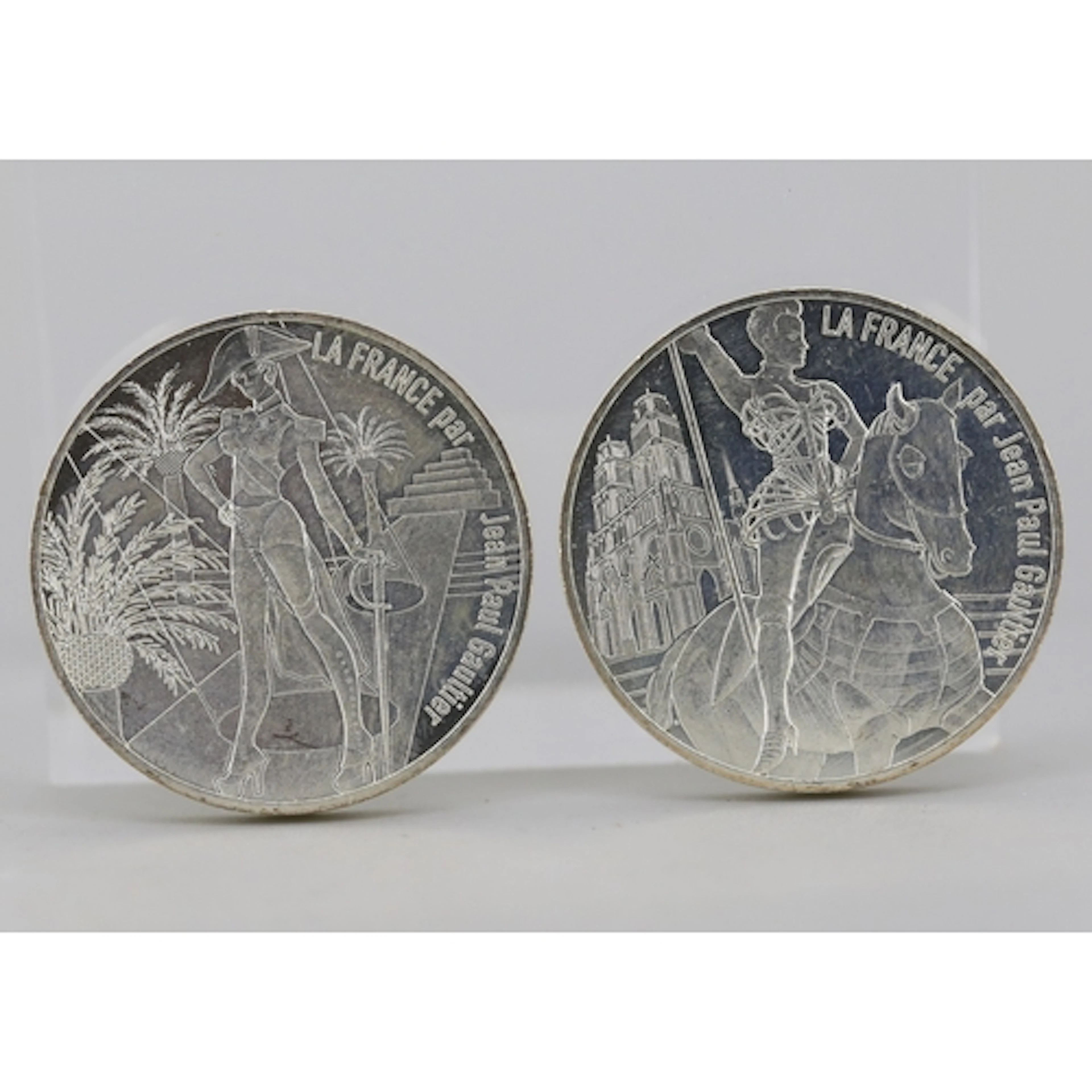 Two Silver Commemorative 10 Euro Coins, Jean Paul Gaultier F...