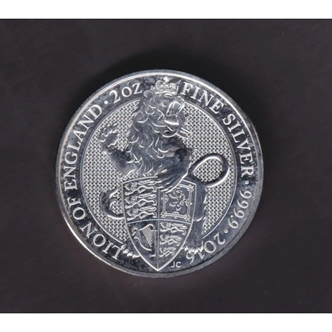 UK 2016 Queen's Beasts Lion of England £5 two-ounce coin, st...