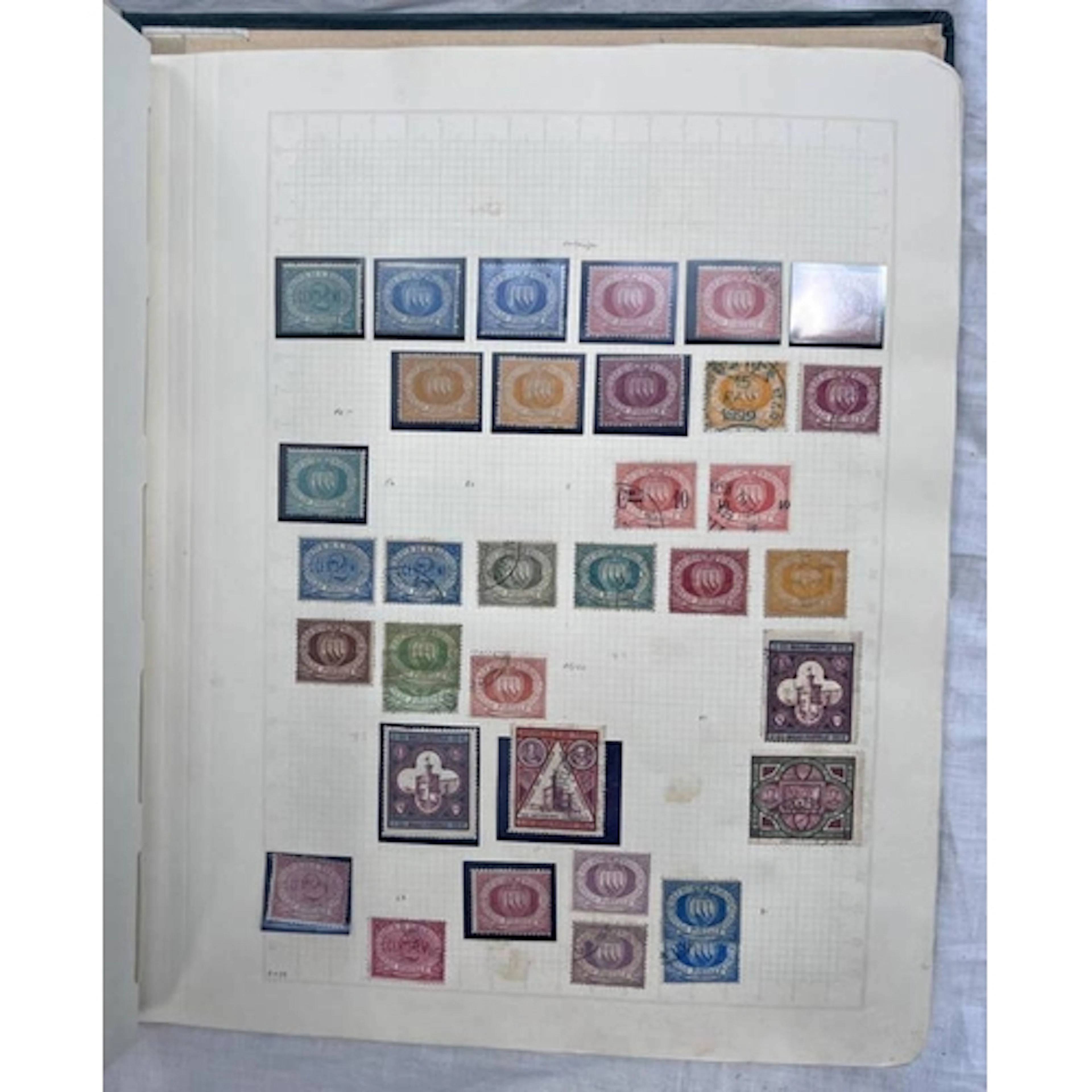 ALBUM OF SAN MARINO INCLUDING 1877 10CTS ULTRAMARINE, VARIOU...