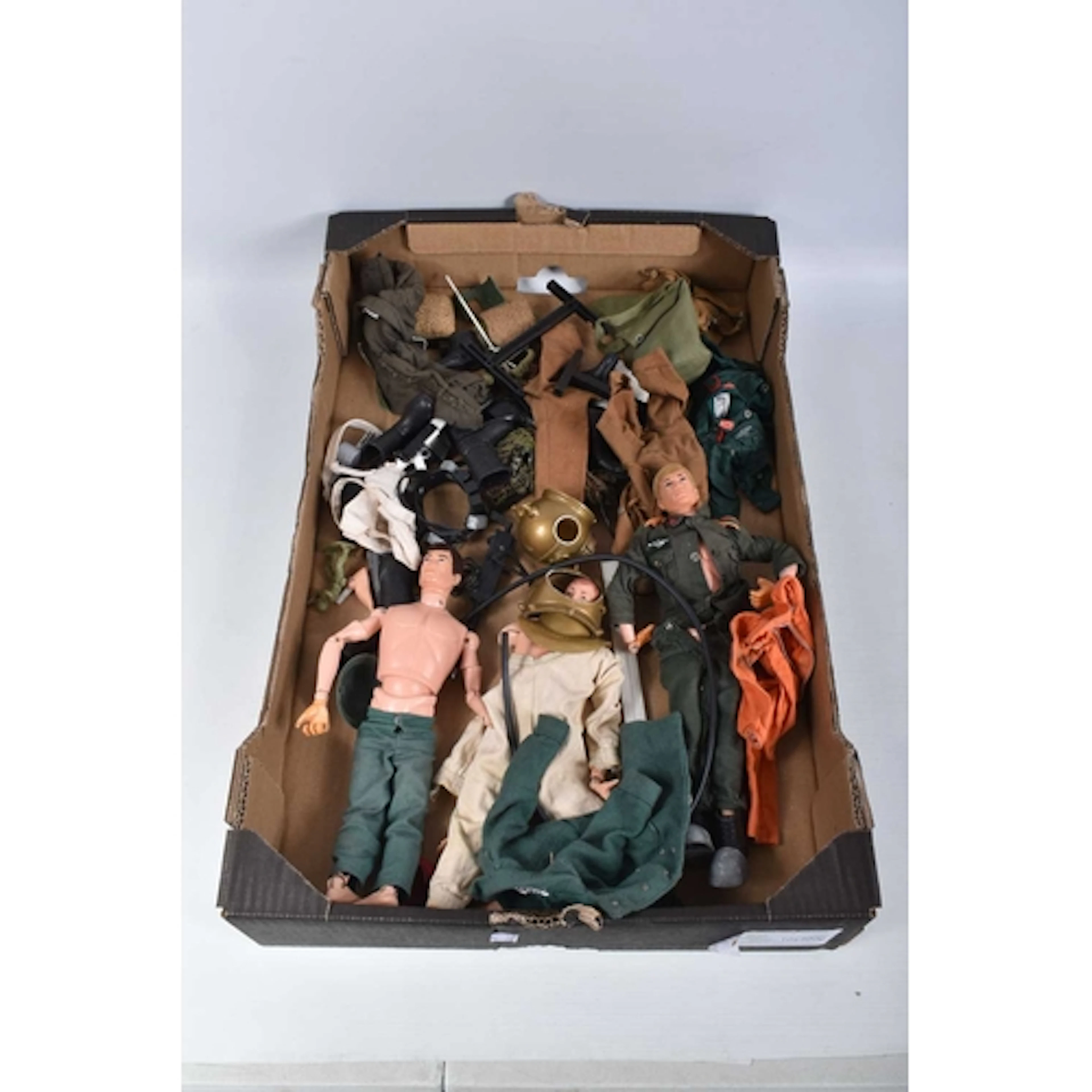 THREE PALITOY ACTION FIGURES AND ACCESSORIES, two 1964, with...