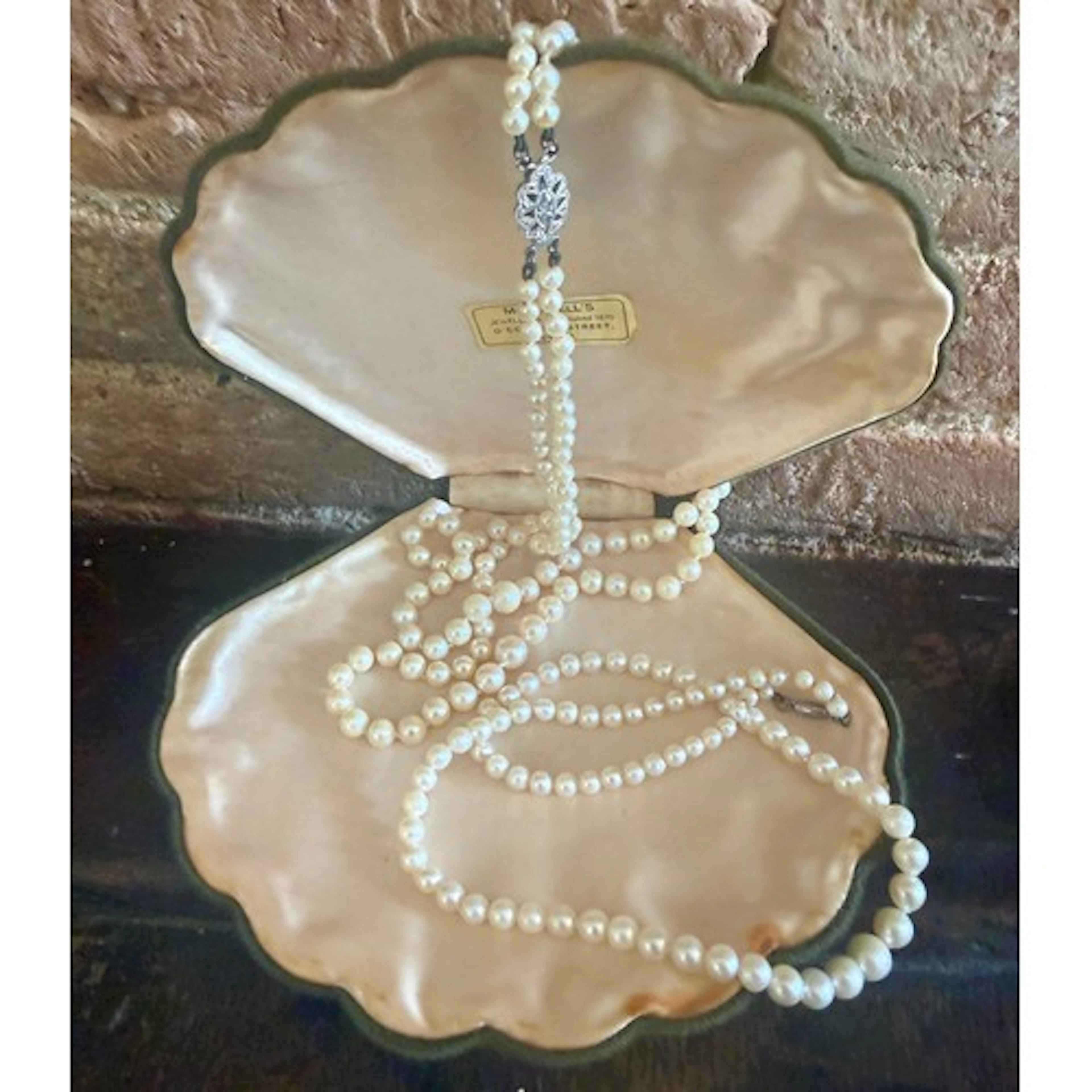 Cultured pearl necklaces to include two row with 9 carat whi...