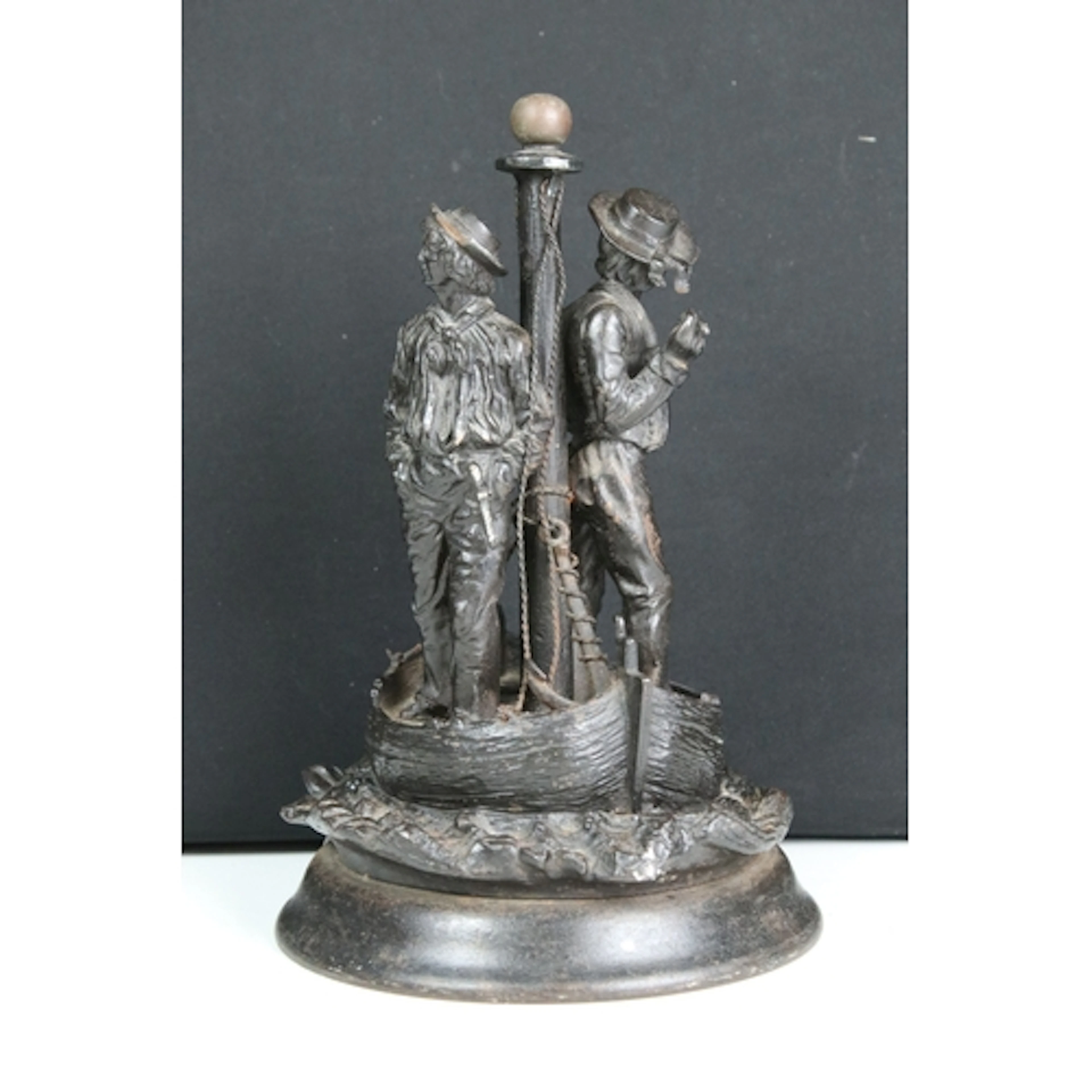 Late 19th century bronze figural group of two sailors in a b...