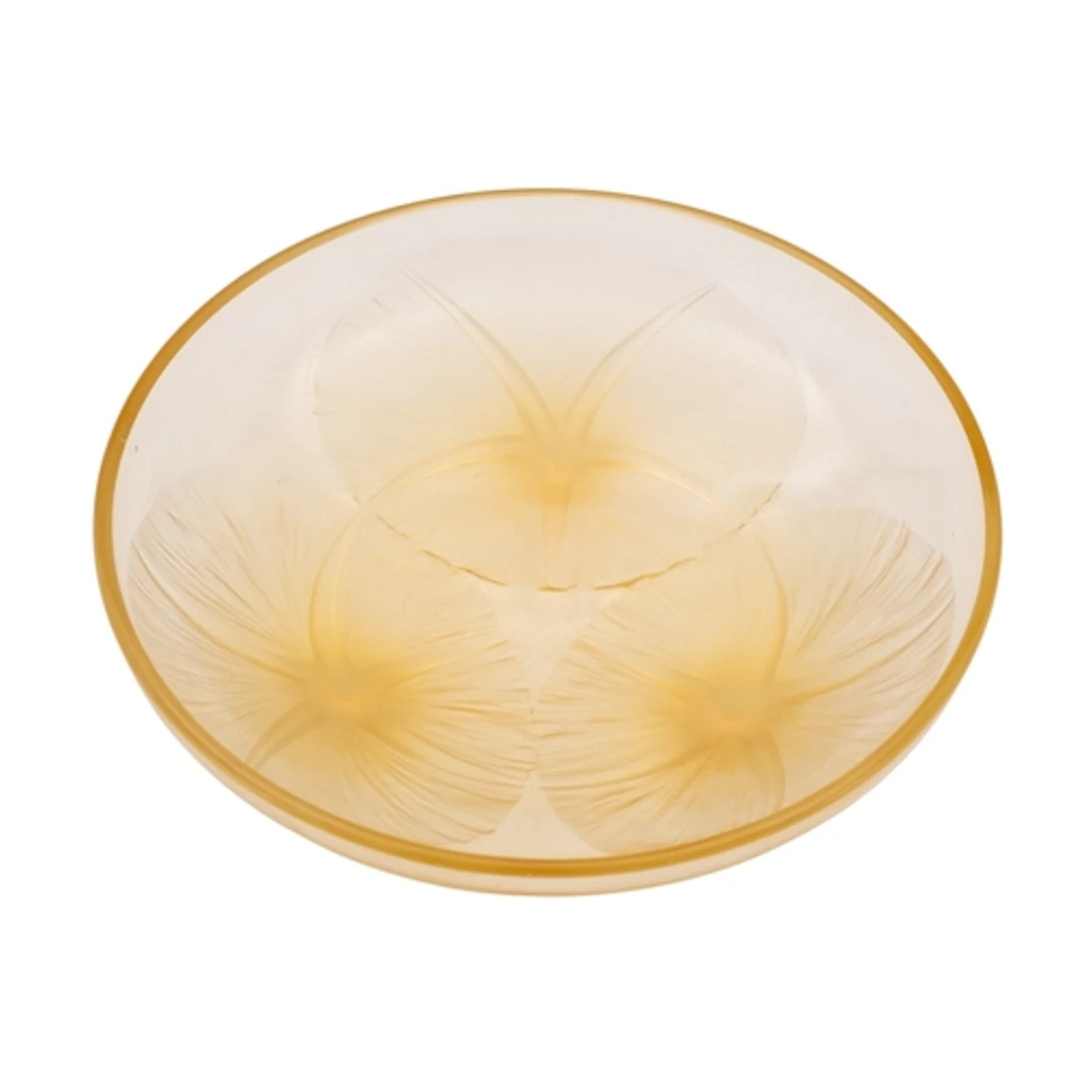 Volubilis a Rene Lalique amber glass bowl the exterior mould...