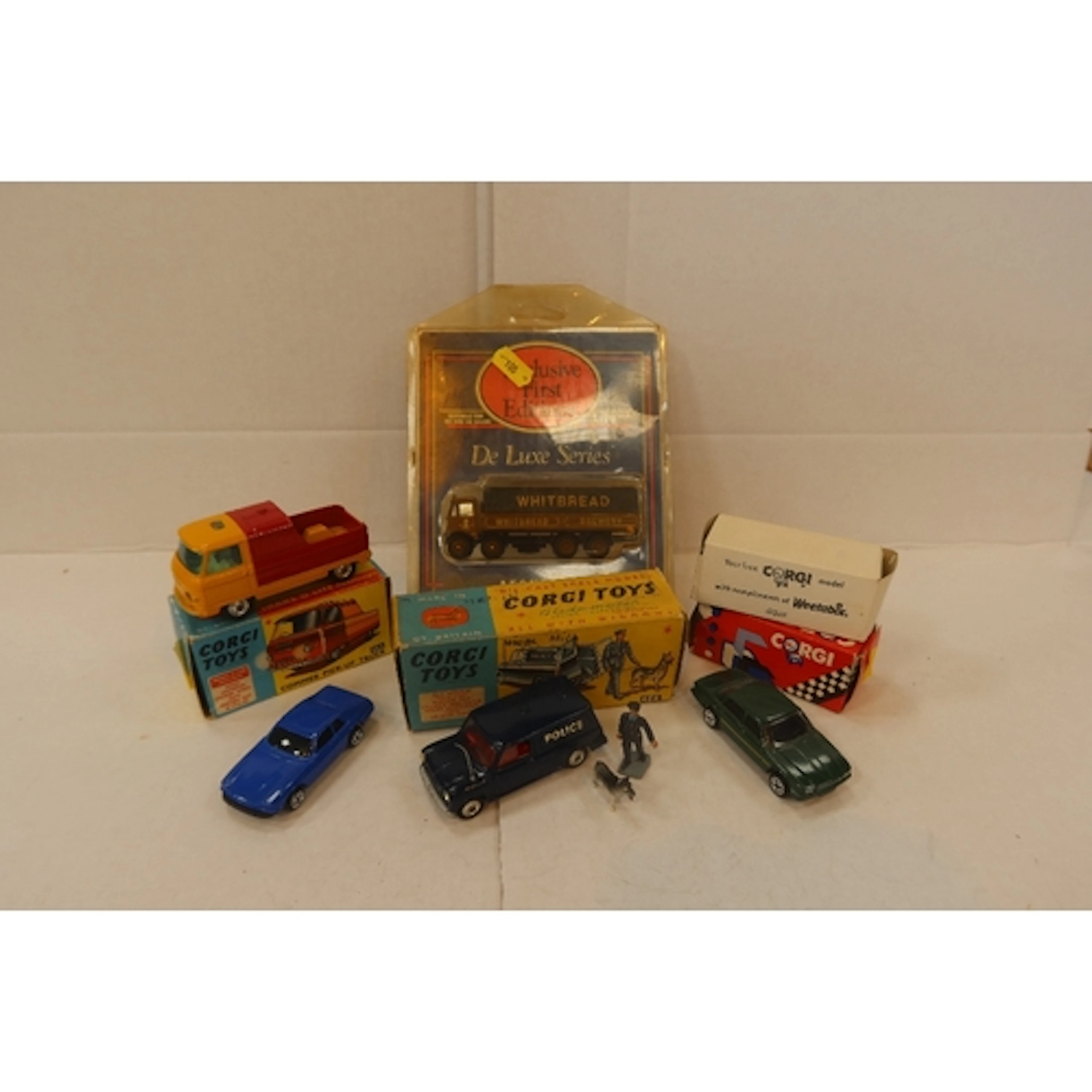 Corgi Toys 448, 465 and three others