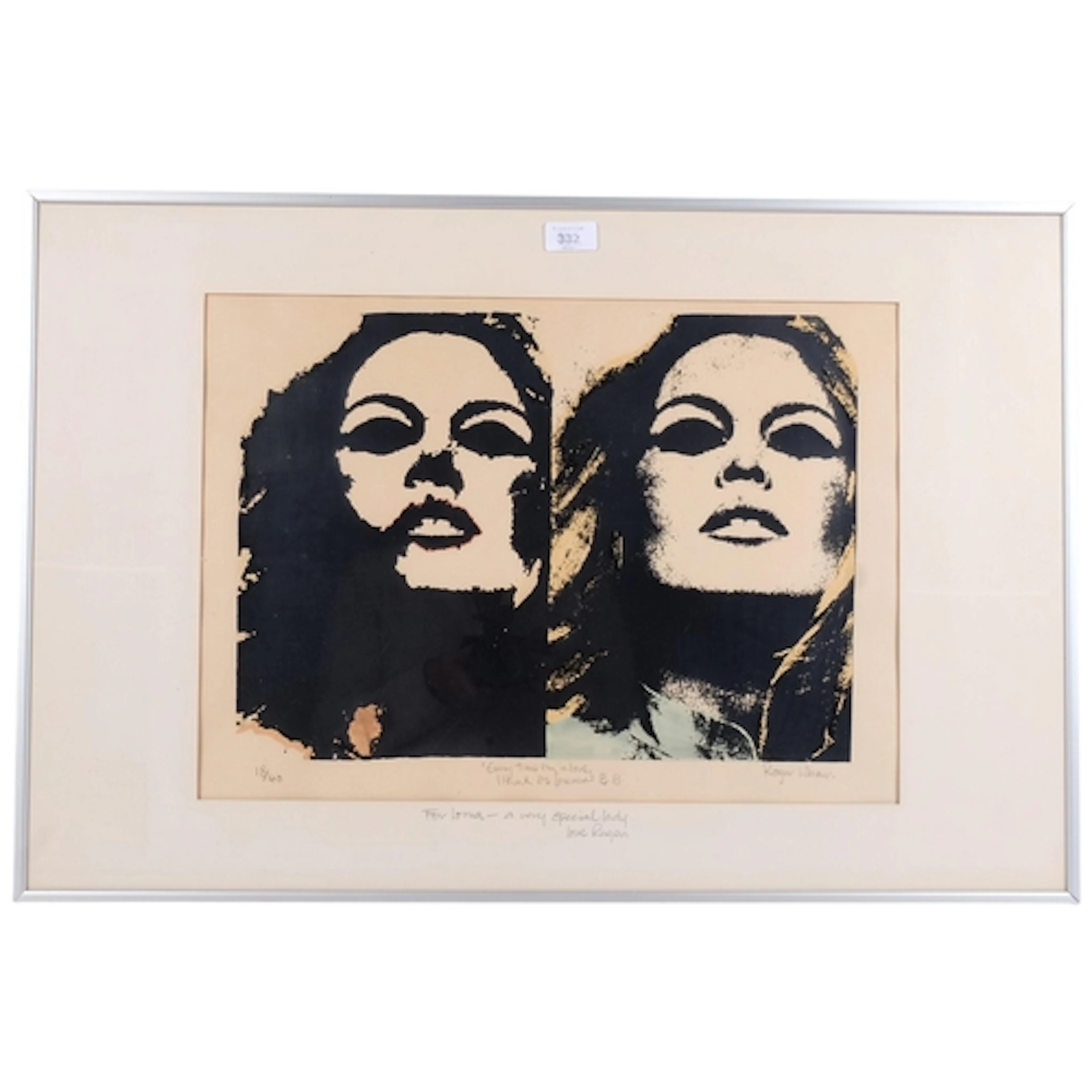 Roger Warner (b 1943), a limited edition Pop Art poster "Eve...