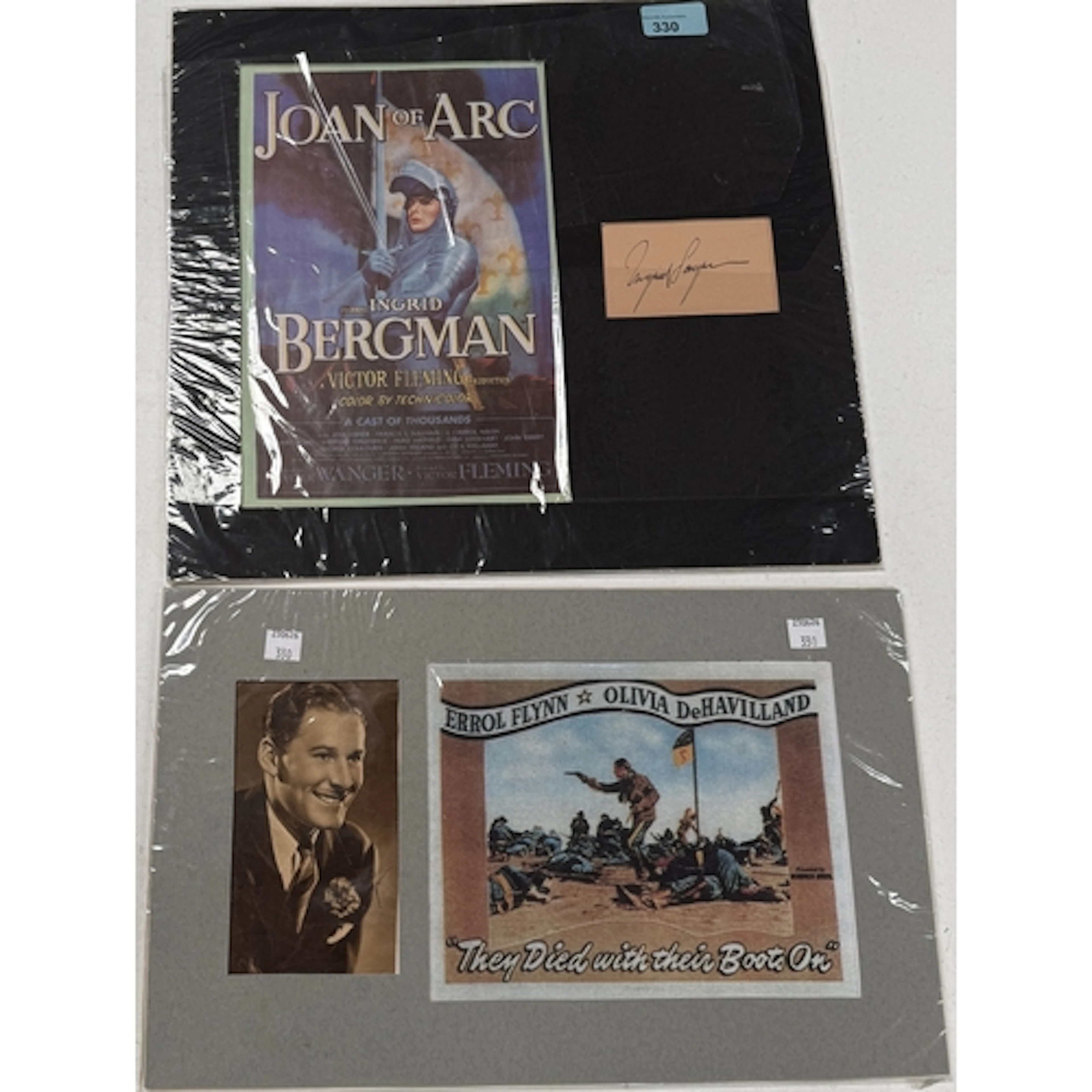 AUTOGRAPHS - Ingrid Bergman autograph, mounted with Joan of ...