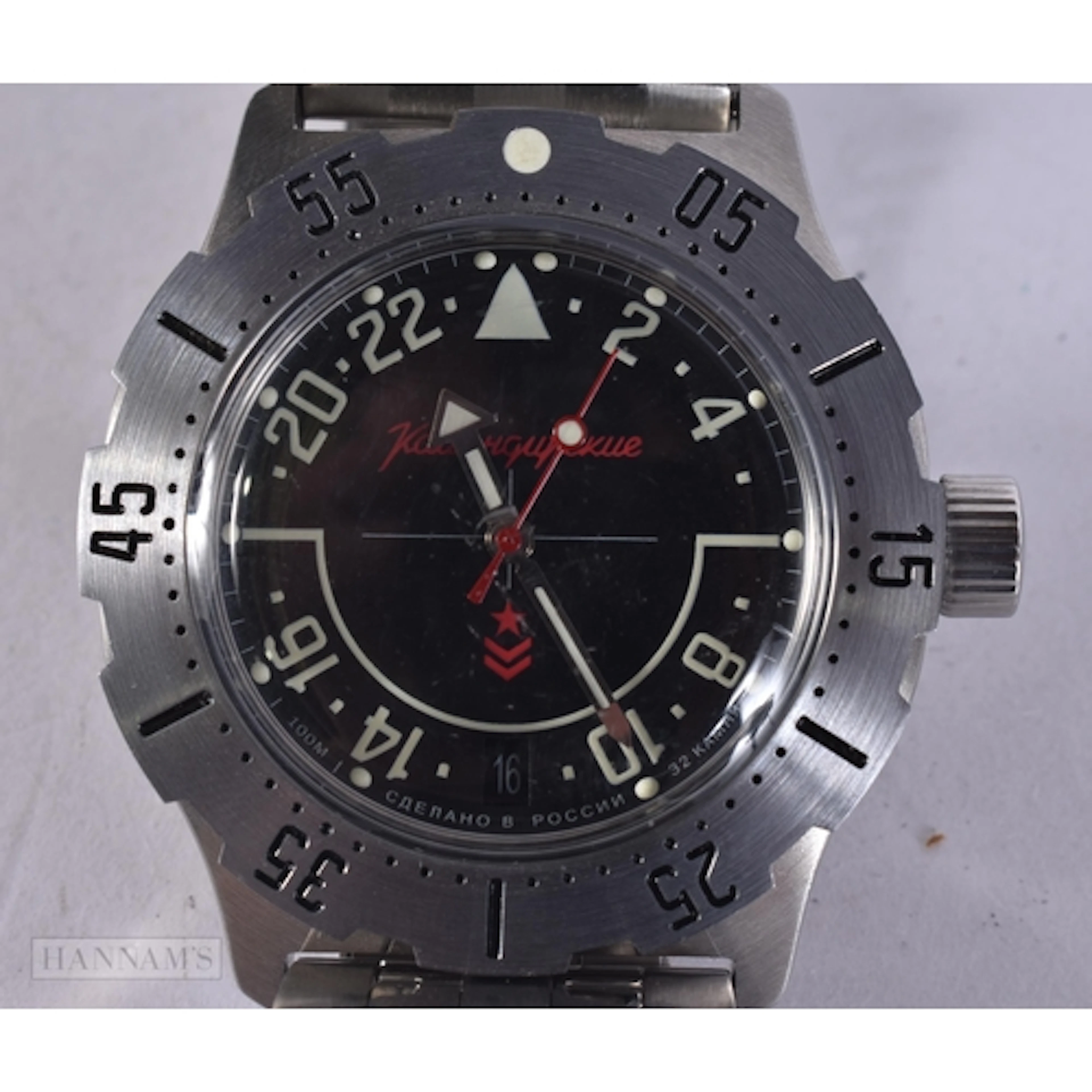 Vostok Komandirskie 100m Automatic Watch Working