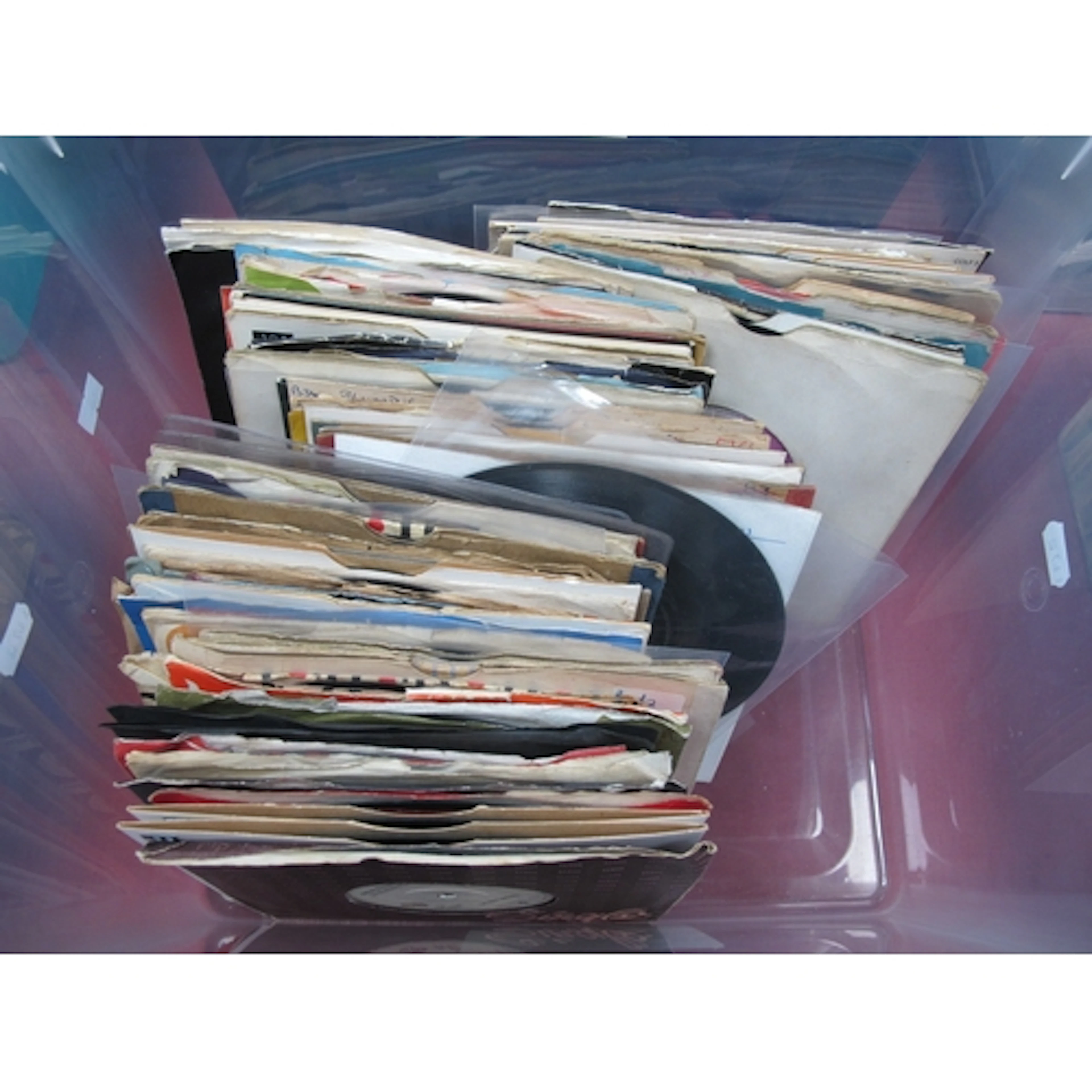 Lot of 65+ 1960's Rock, Pop, Motown 7" singles, including ti...