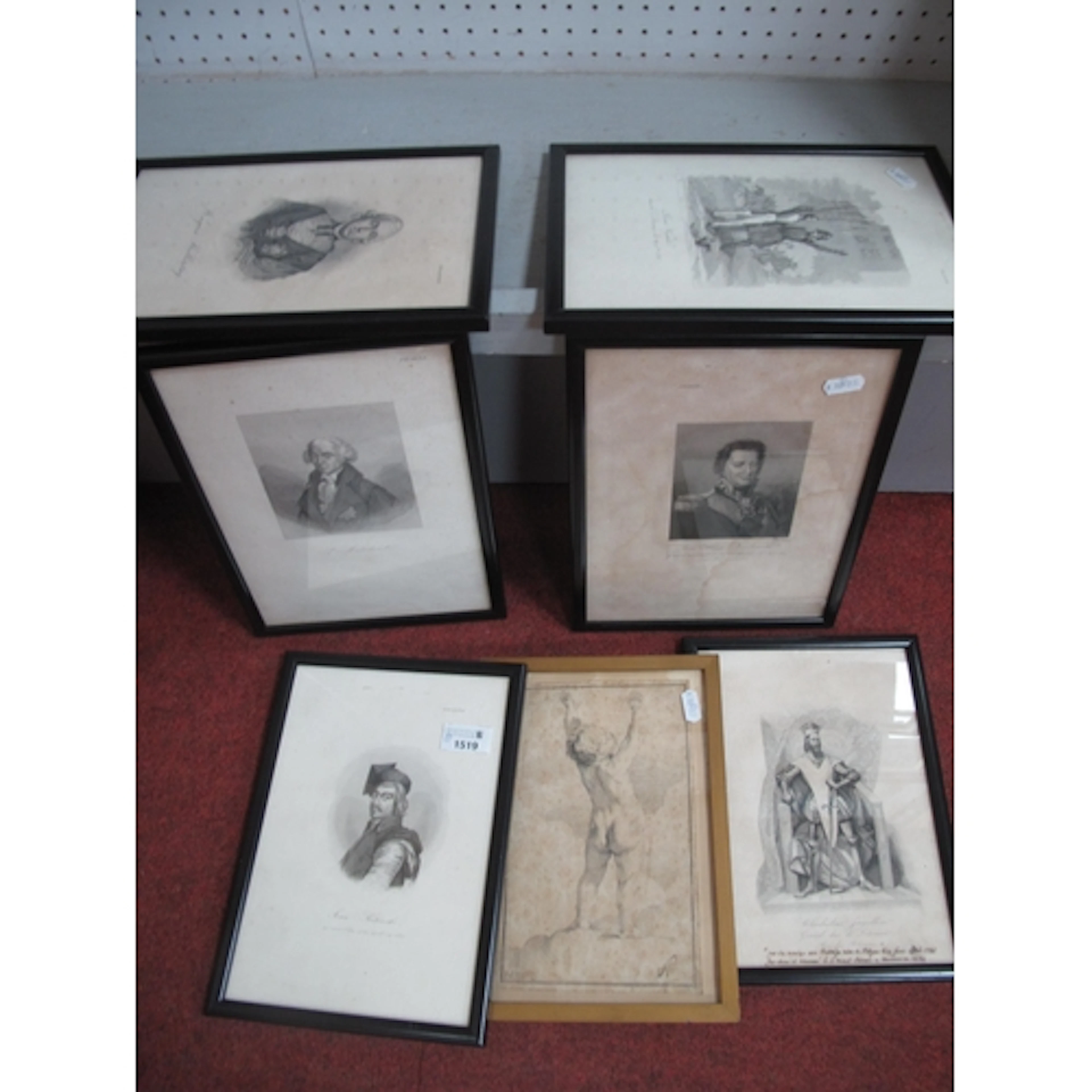 Pologne Engravings XIX Century Military Figures (6), engravi...