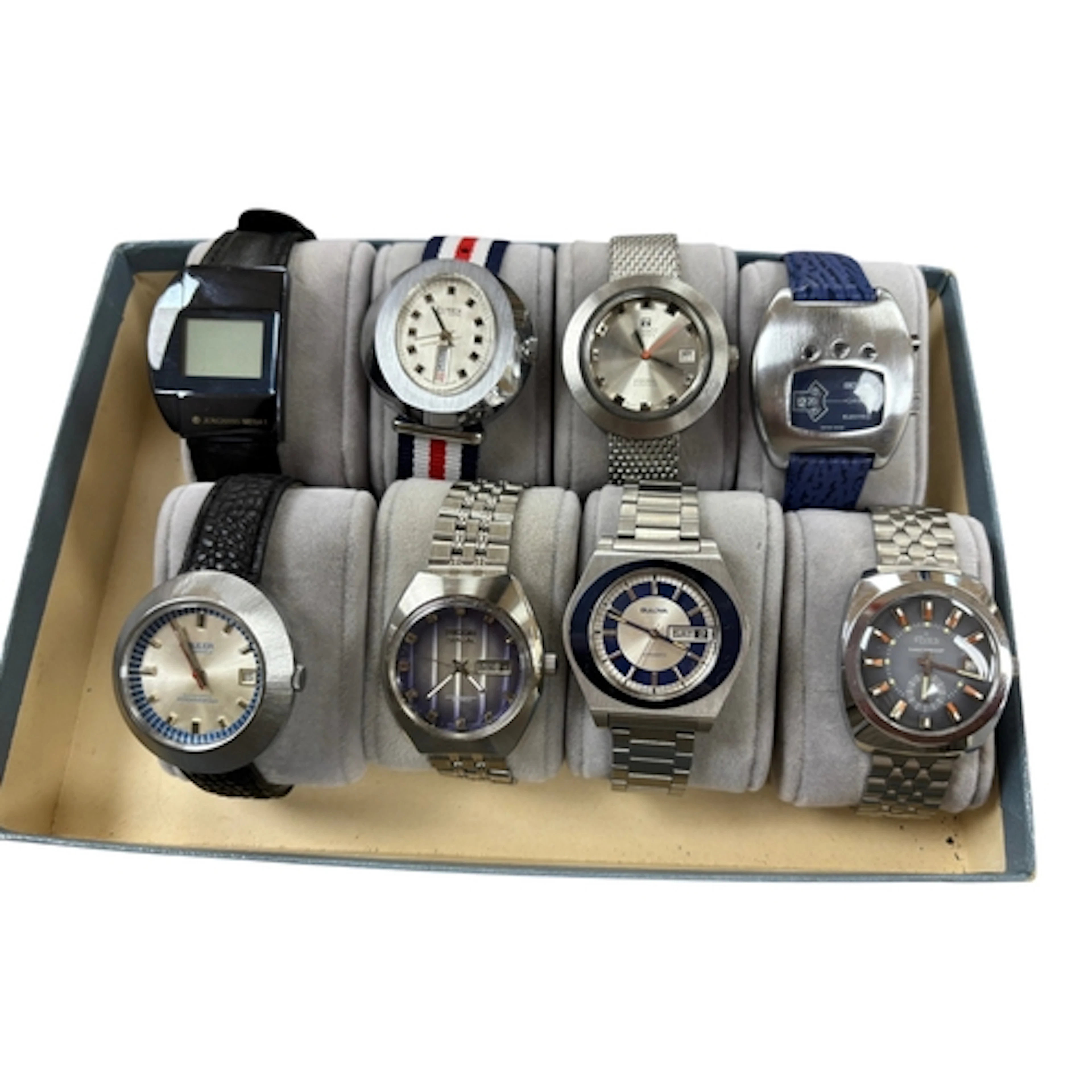 Eight assorted gentleman's wrist watches to include a Sicura...