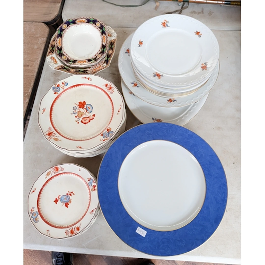 Wedgwood china plates, Alfred Meakin bowls, Limoges dinner p...