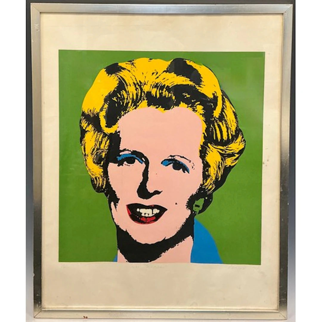 Style of Andy Warhol, Mrs Thatcher, limited edition screenpr...