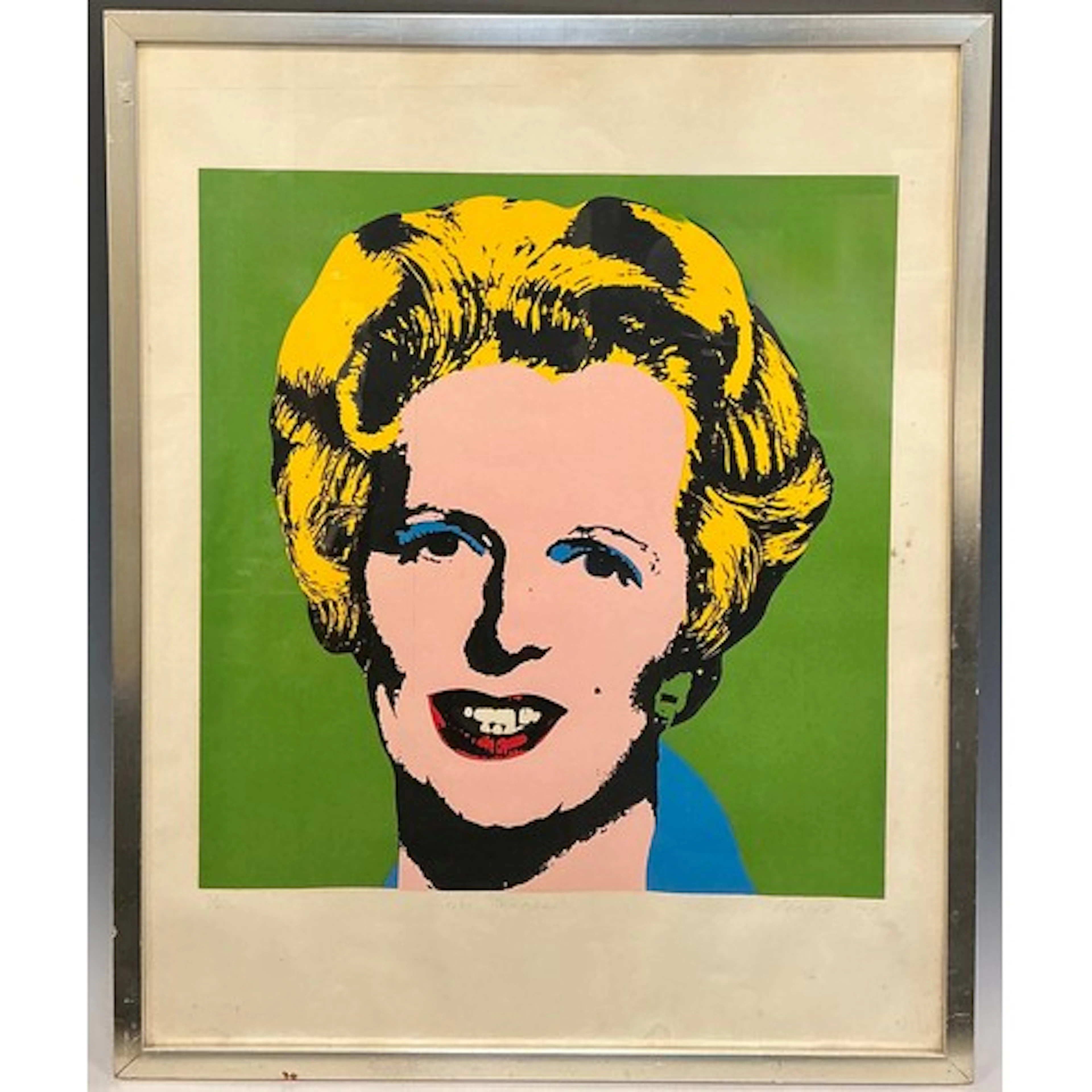 Style of Andy Warhol, Mrs Thatcher, limited edition screenpr...