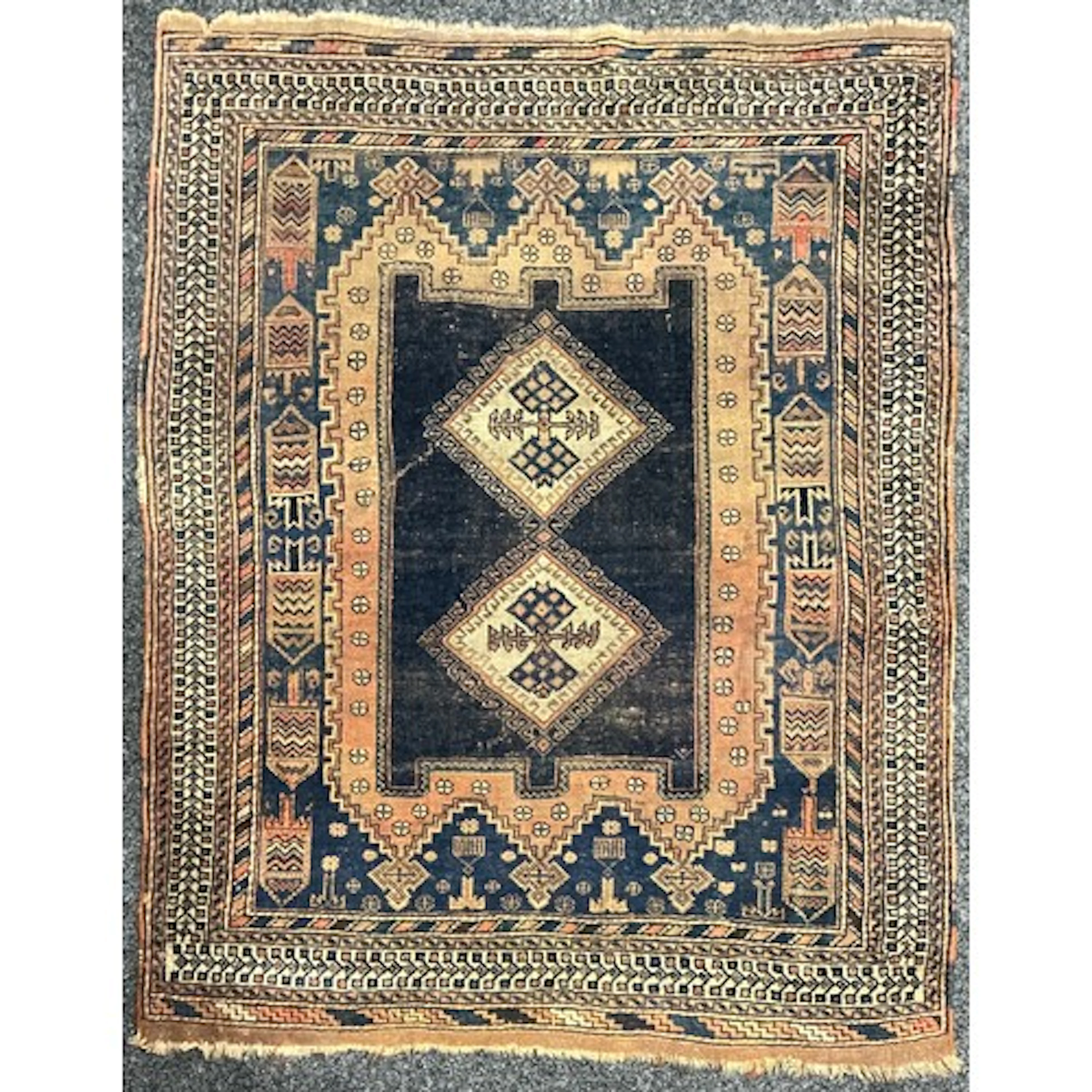 A Persian design Afshar type wool rug or carpet, 179cm x 142...