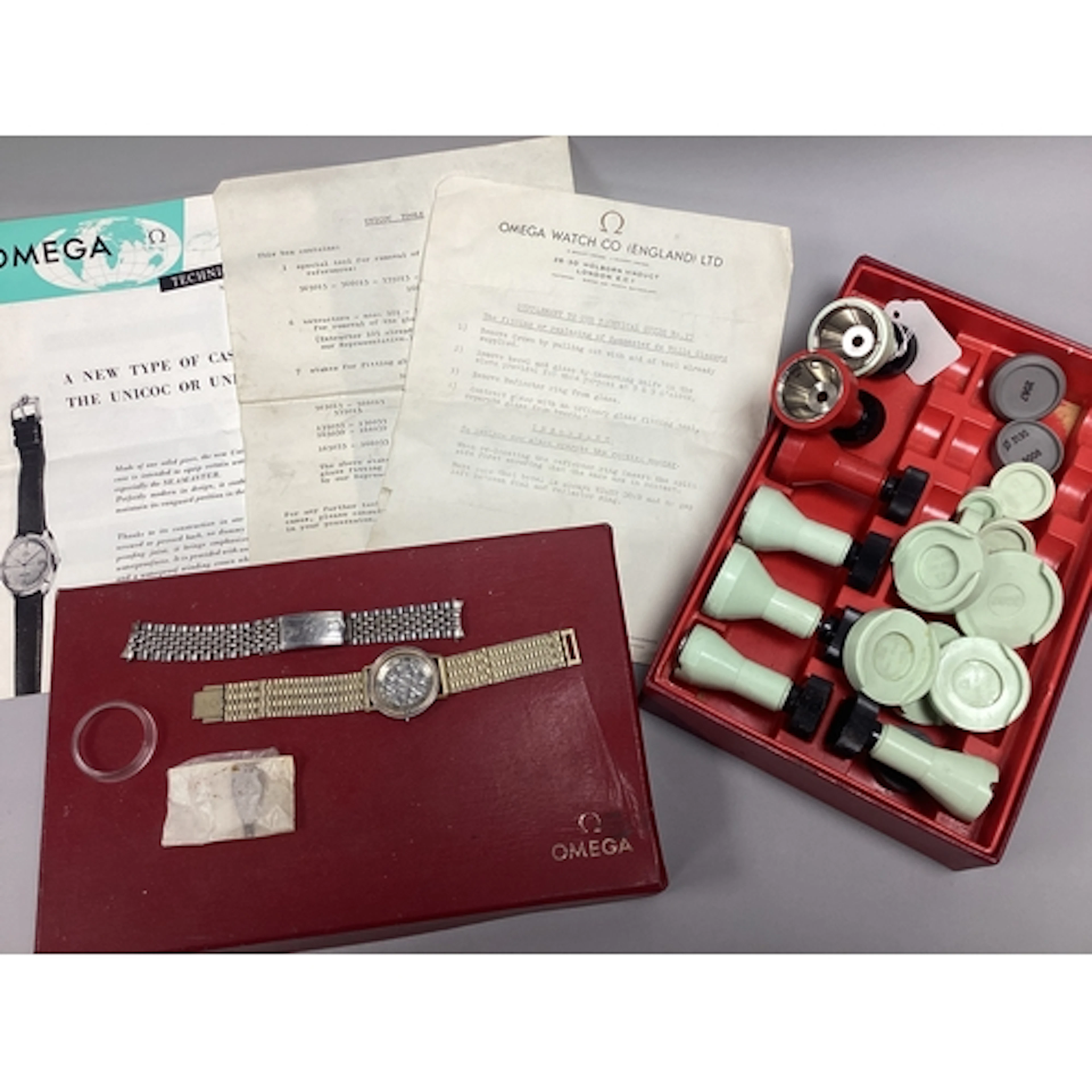 Omega; UNICOC TOOLS, in original red Omega box with paperwor...