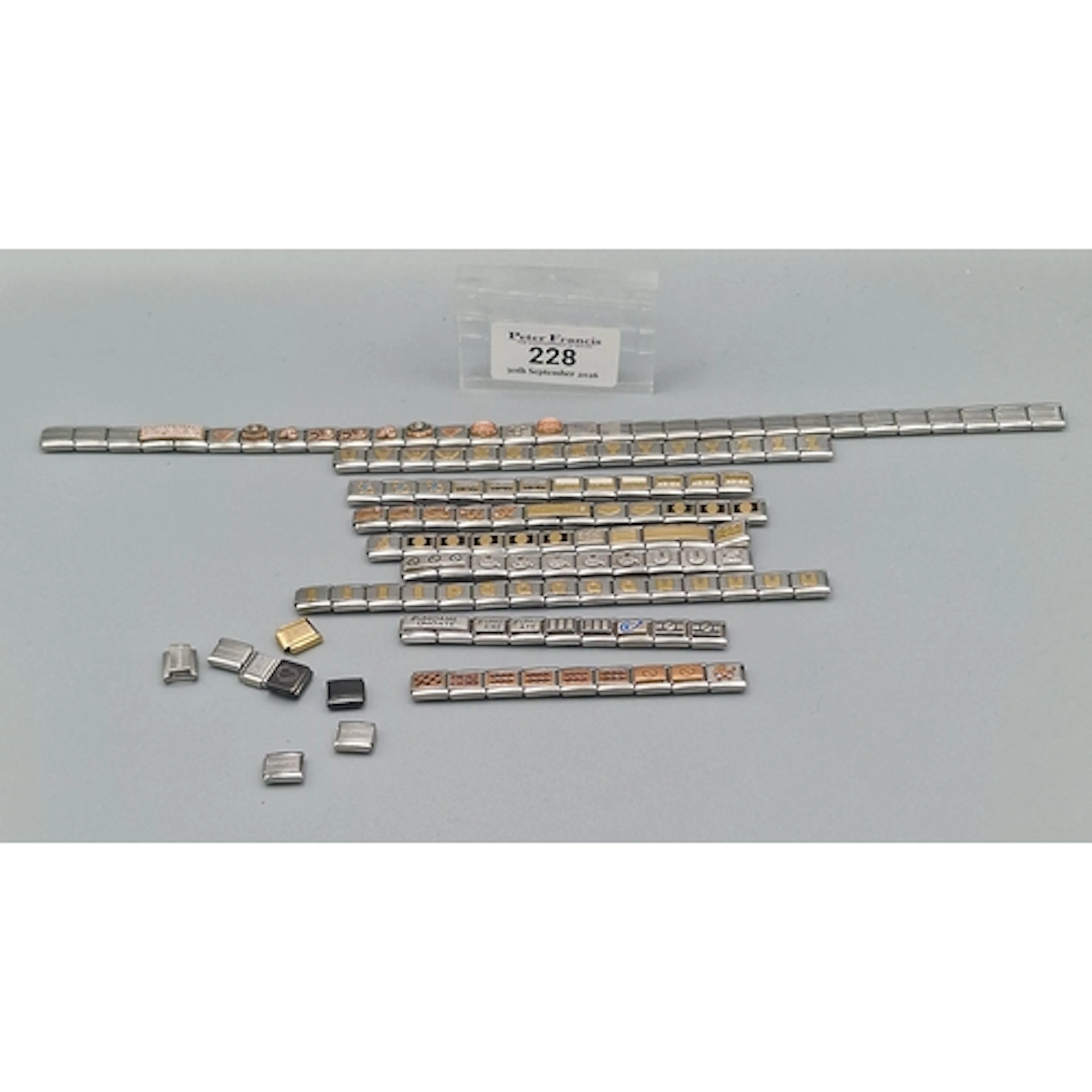Collection of Nomination charms to include: heart shaped des...