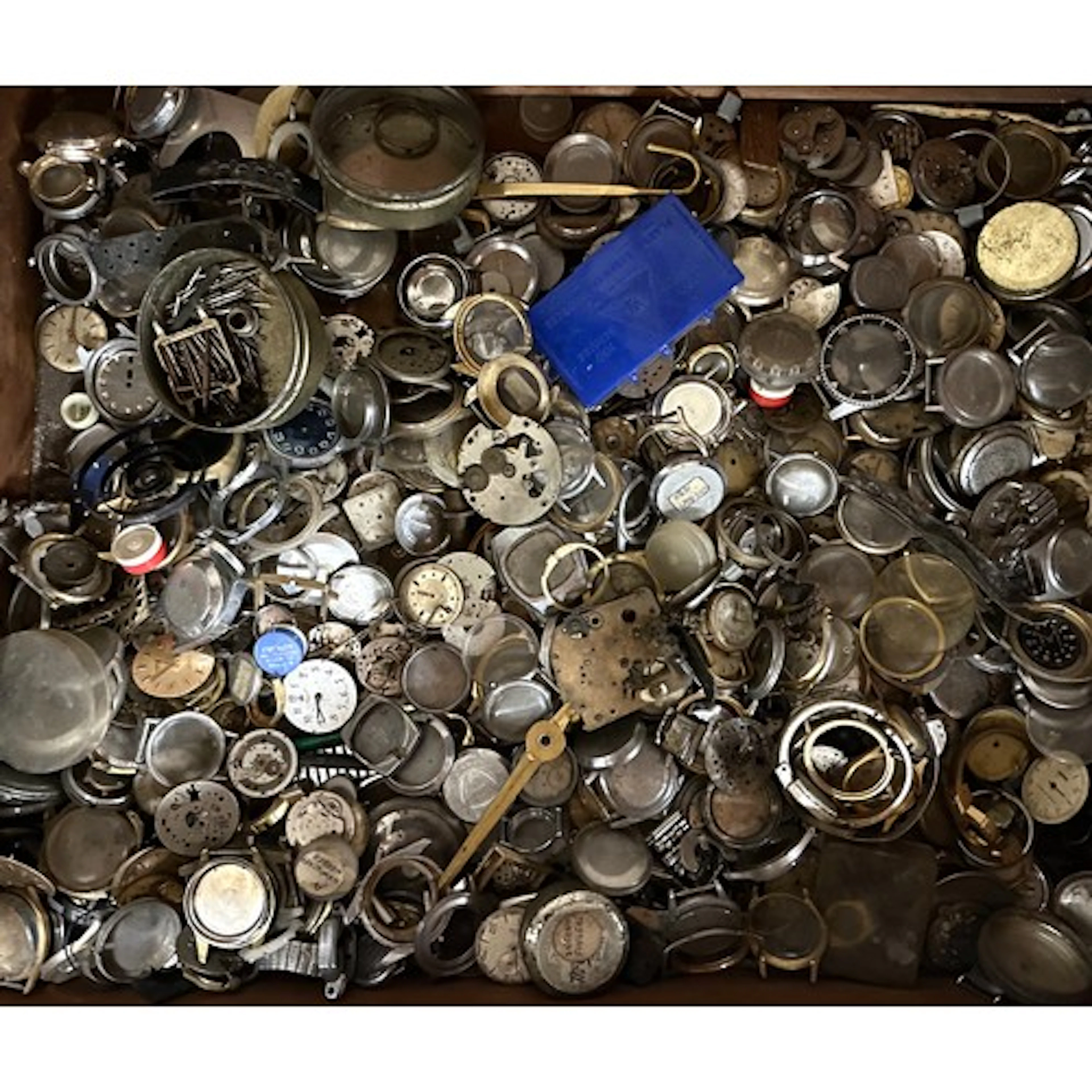 A collection of watch parts
