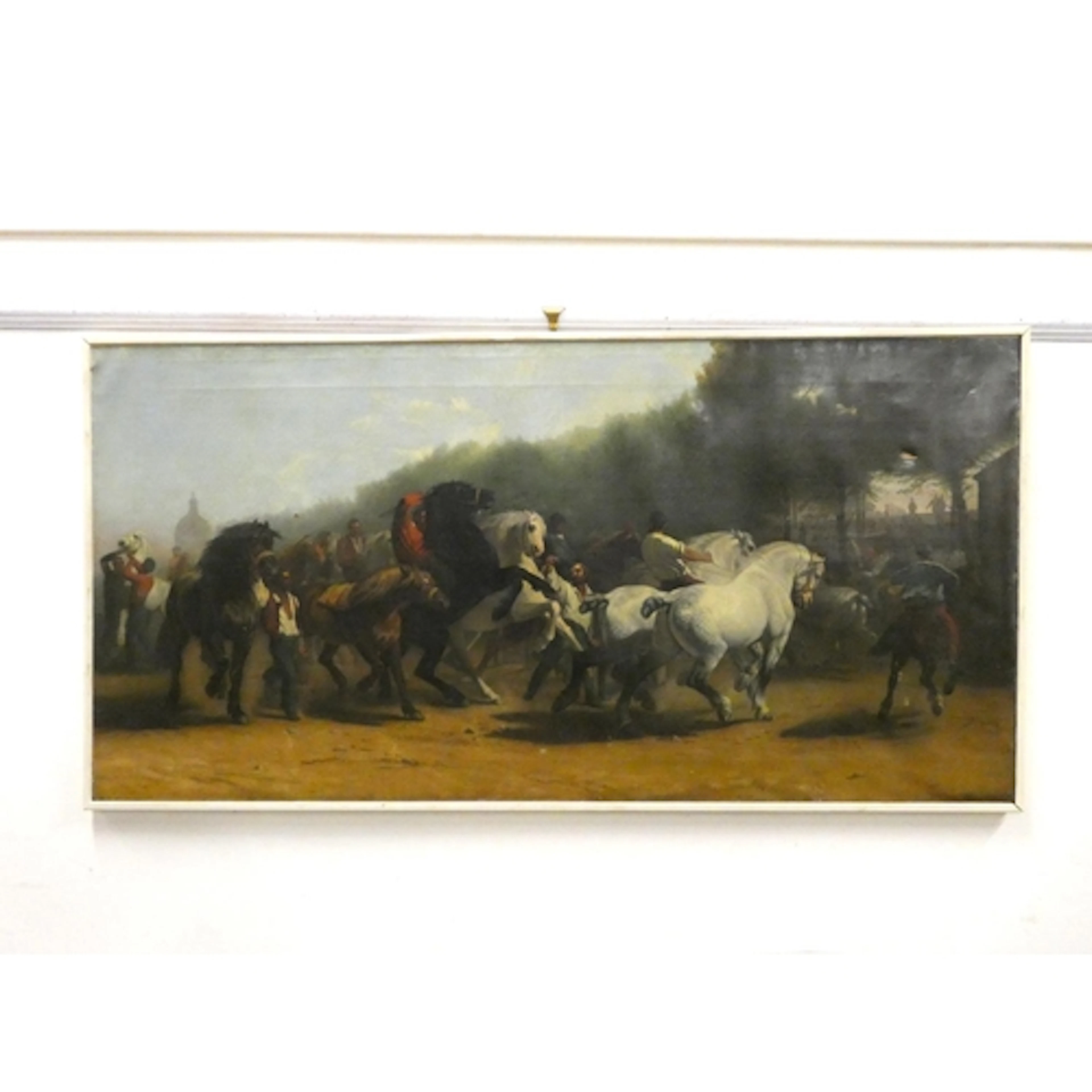 Rosa Bonheur. The Horse Fair. A large oleograph. 78cm x 156c...