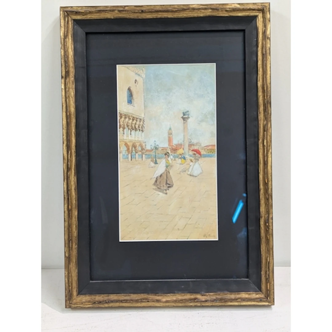 Friedrich II Nerly (1842-1919) drawing - watercolour, depict...
