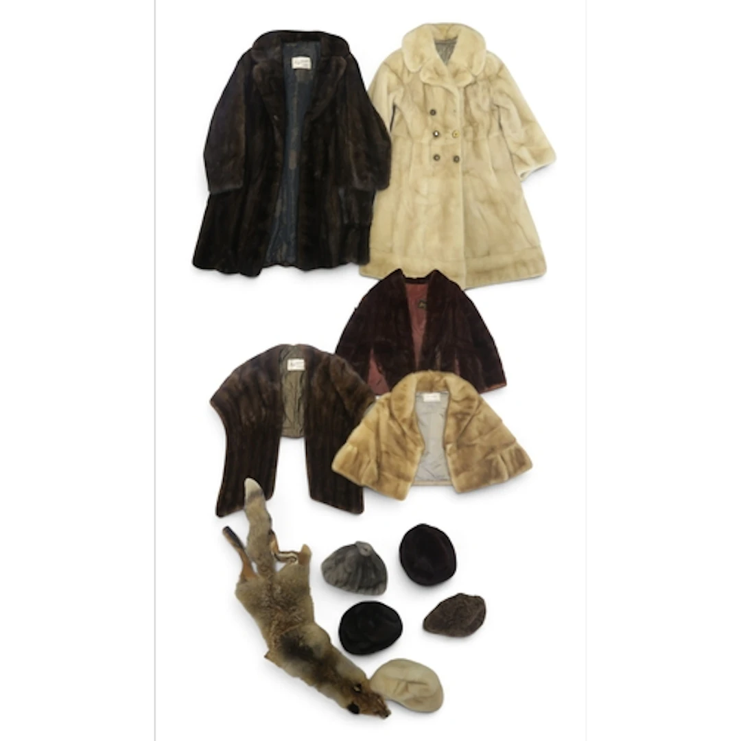 A Saga blonde mink double-breasted coat, a Barr & Co. da...