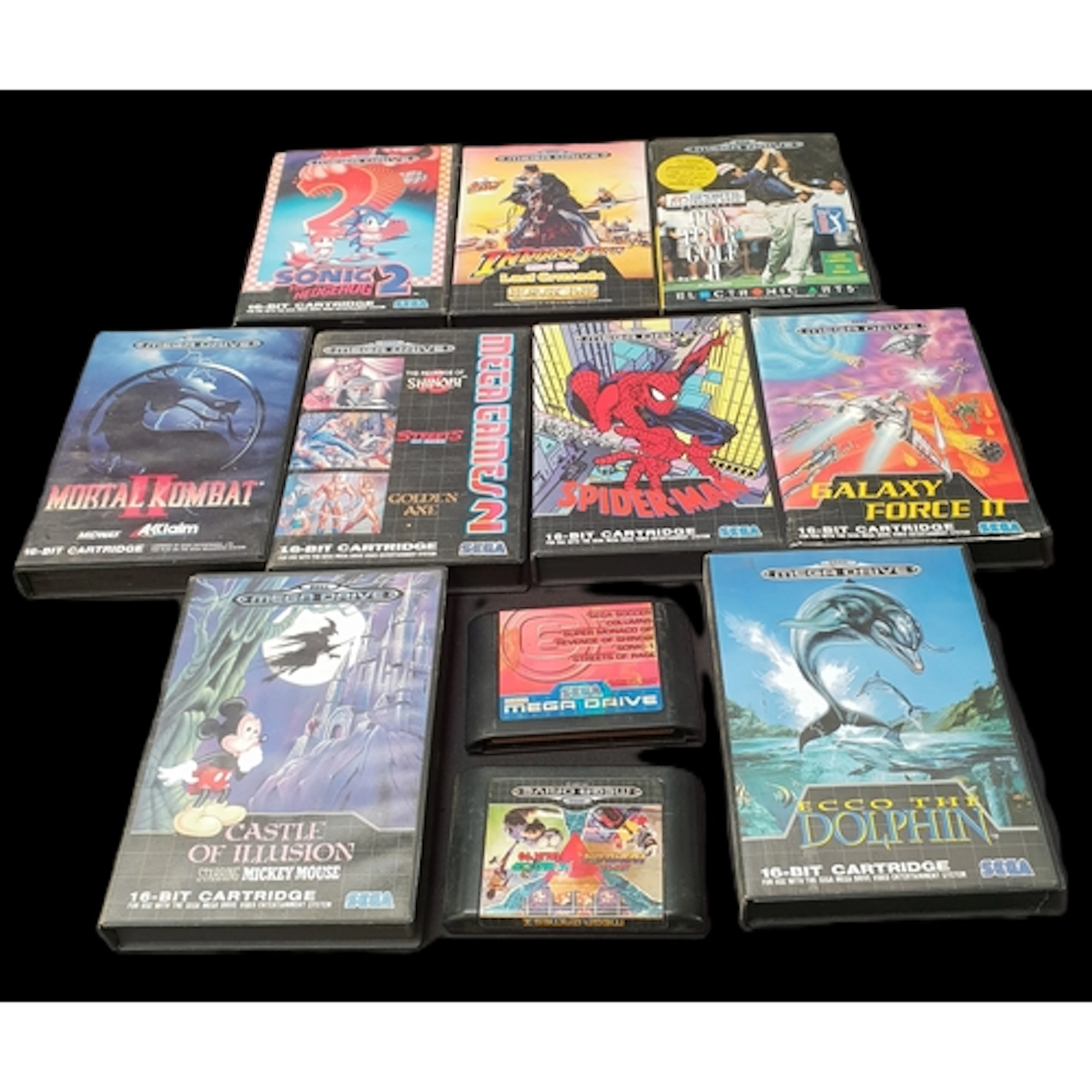 SMALL COLLECTION OF SEGA MEGADRIVE GAMES comprising Spider-...
