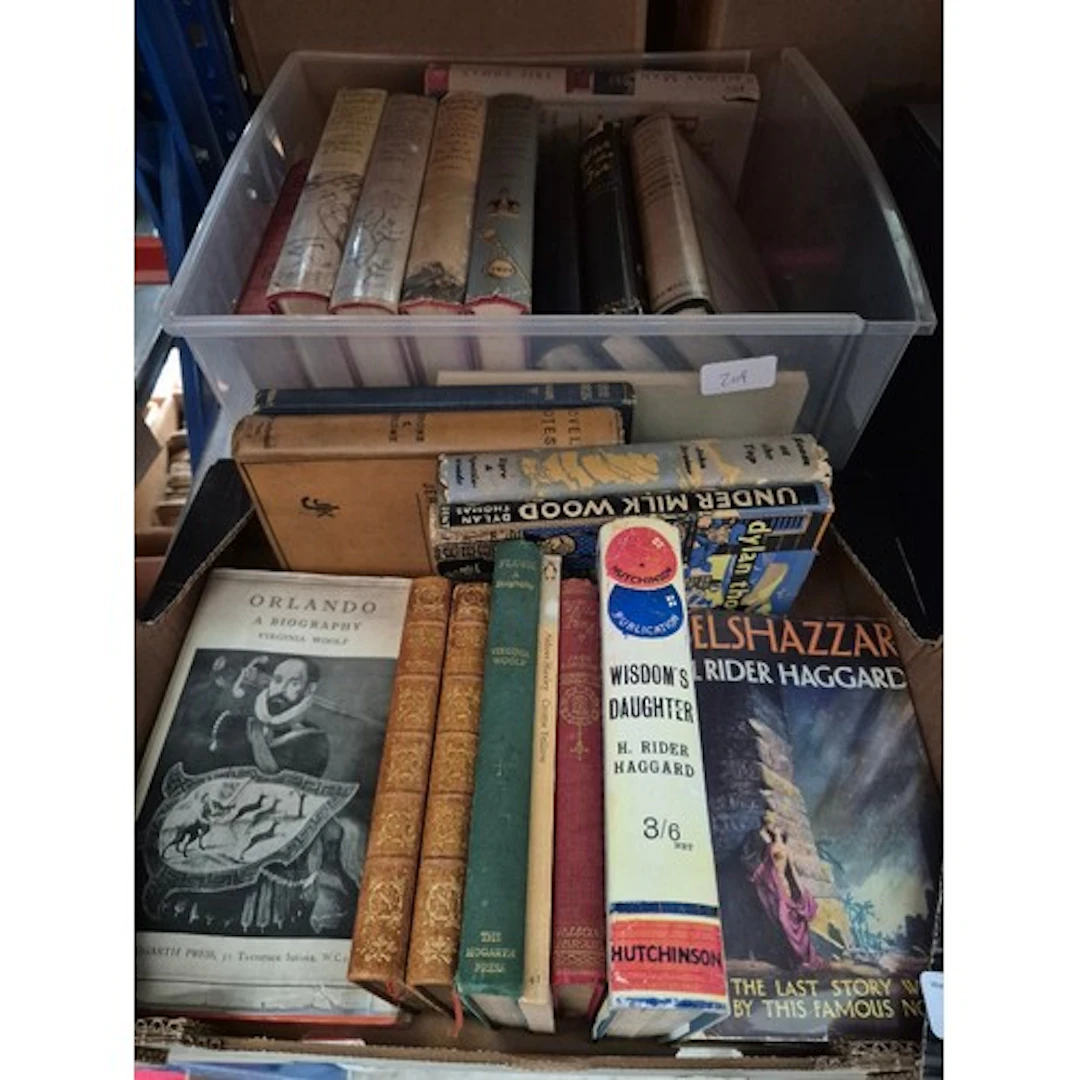 2 boxes of books to include Winston Churchill - A History of...