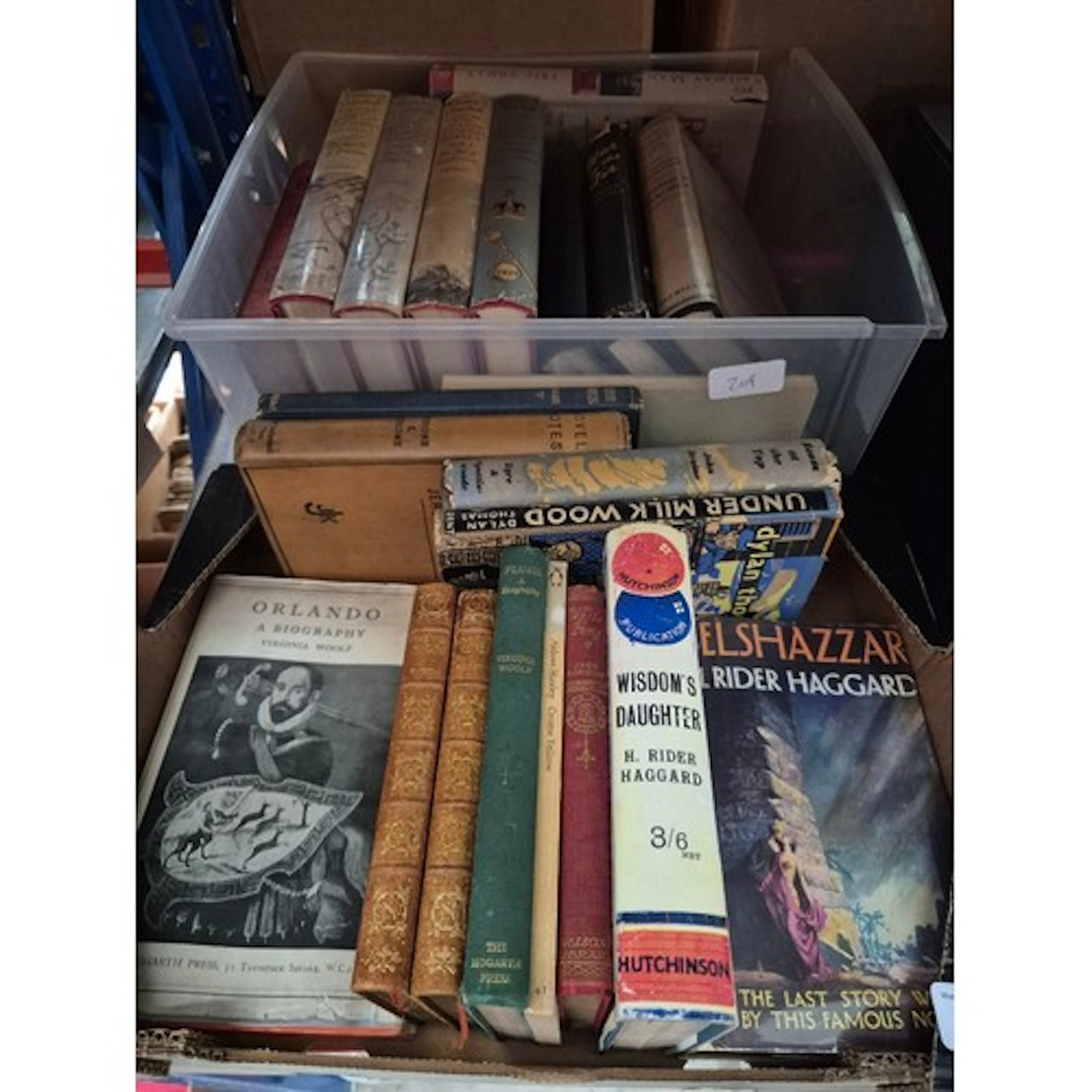 2 boxes of books to include Winston Churchill - A History of...