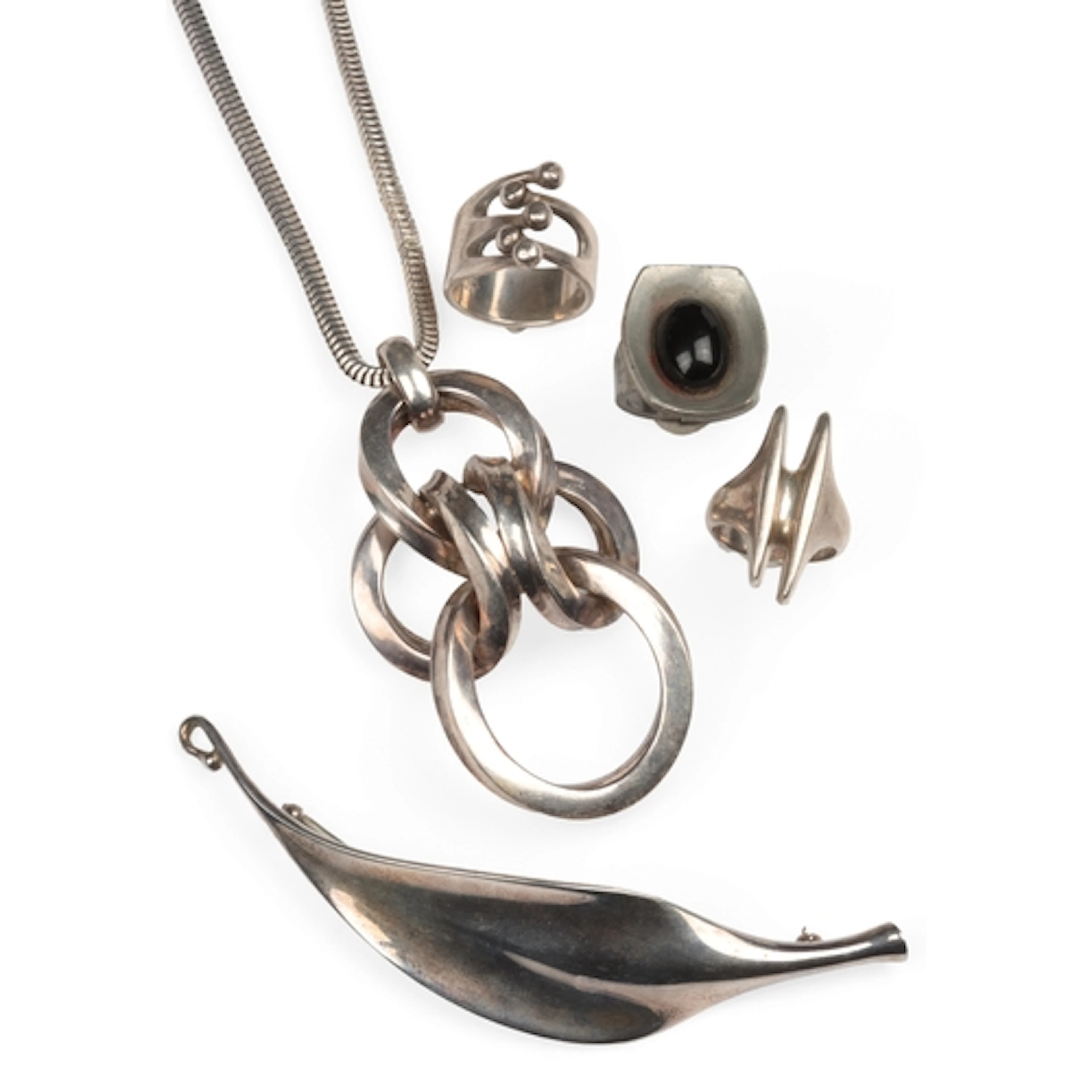 Georg Jensen and Ana Greta Eker, a collection of modernist j...