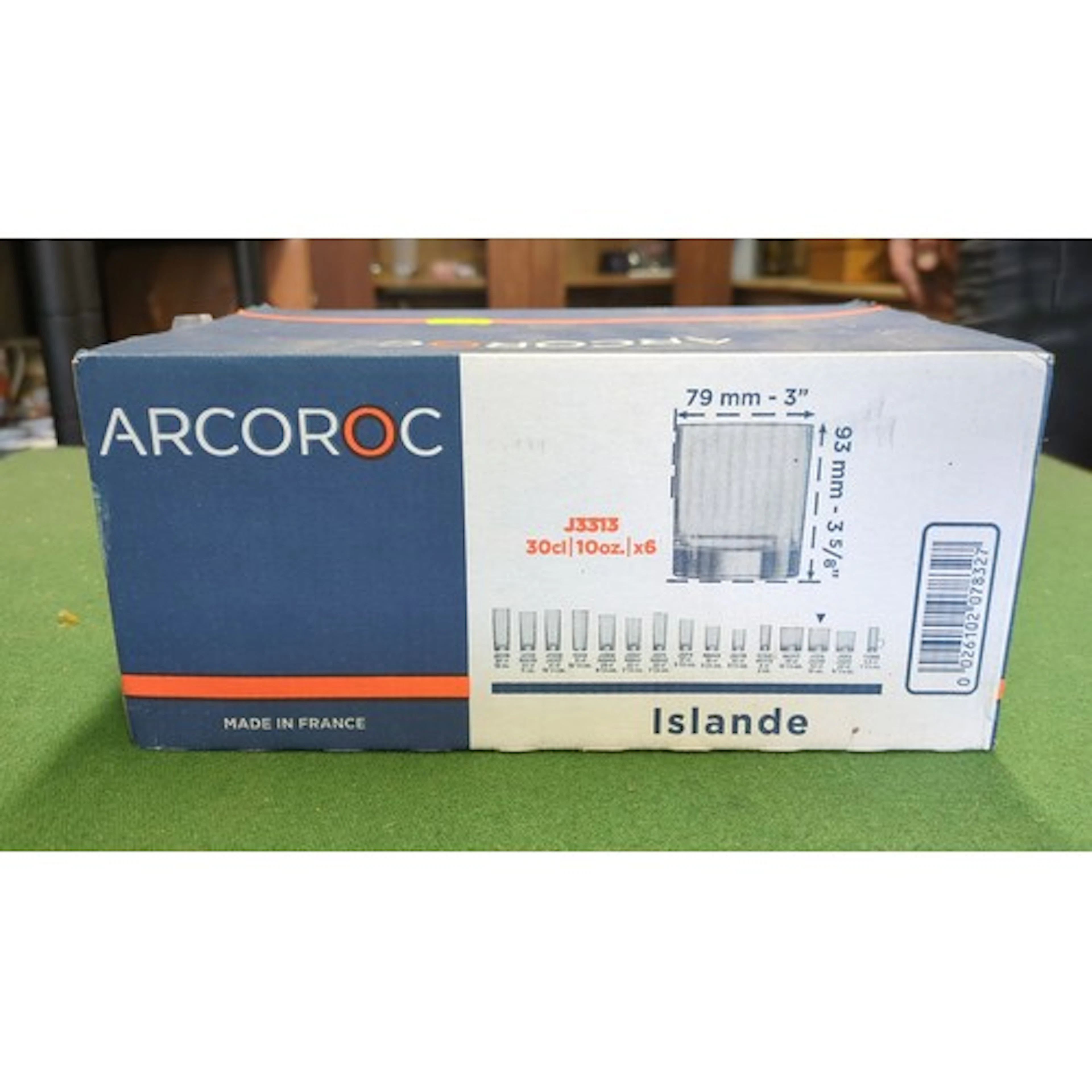 6 x Arcoroc, France—‘Islande’ pattern clear glass tumblers, ...