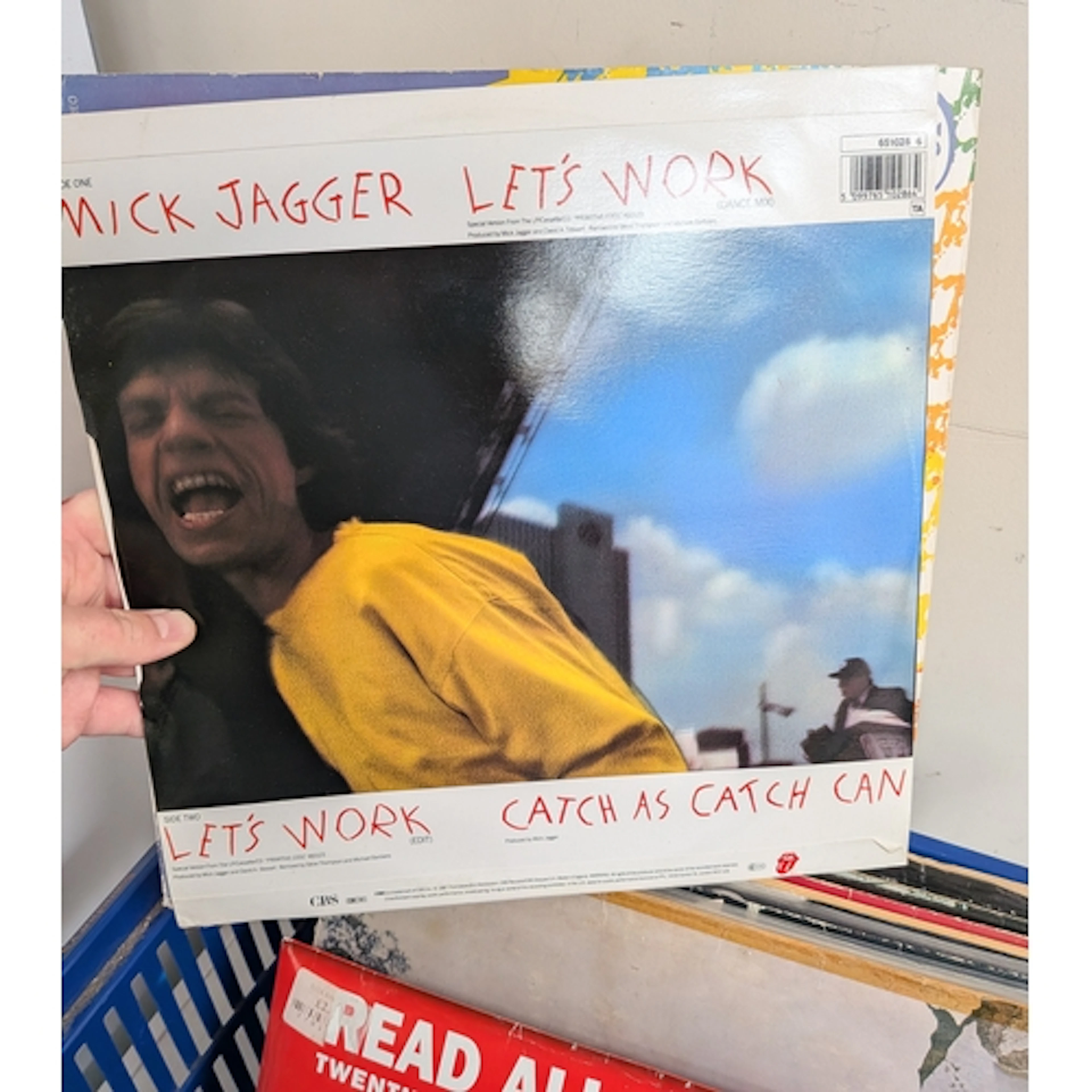 A small collection of LP vinyl records to include Mick Jagge...
