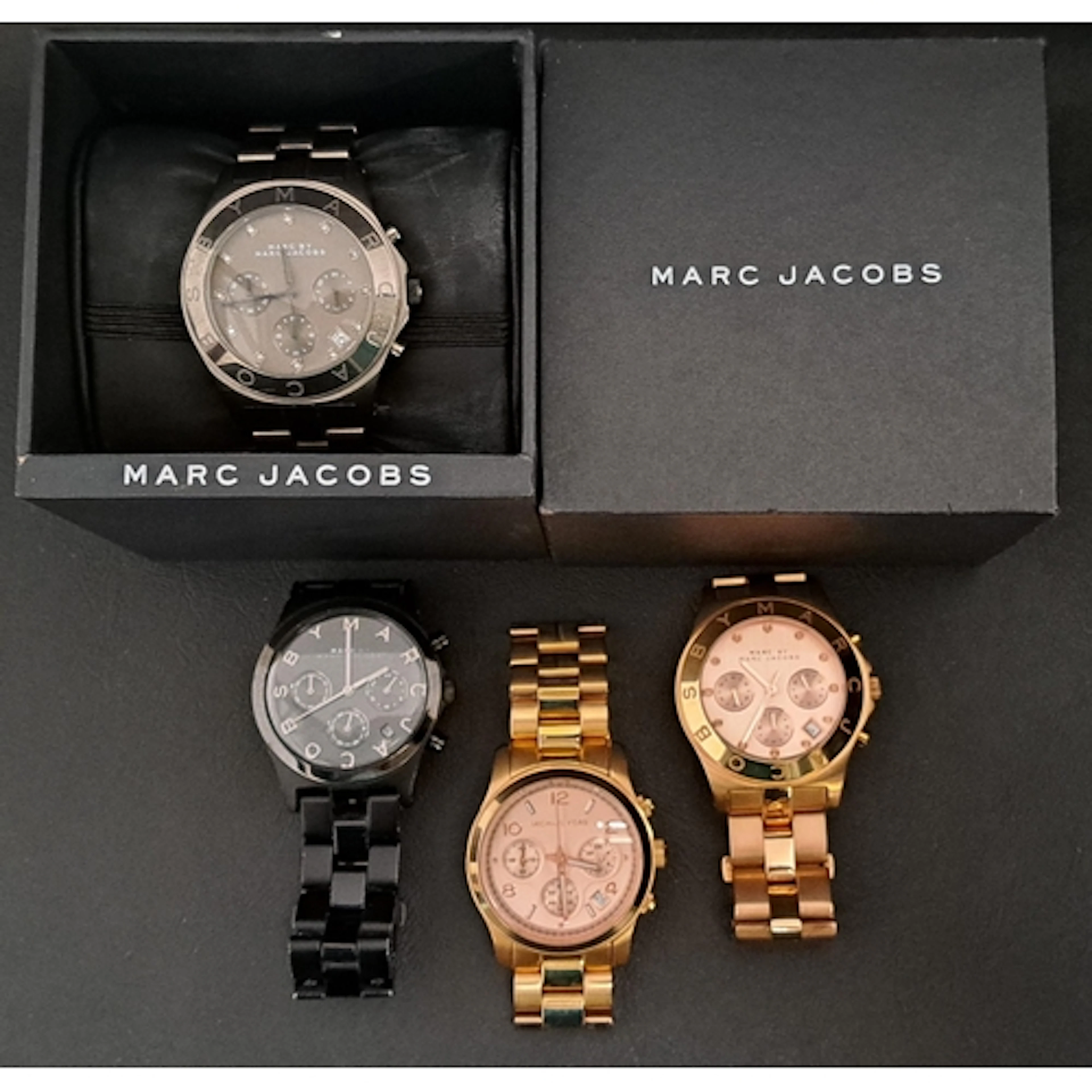 THREE MARC JACOBS FASHION WATCHES of various styles, model n...