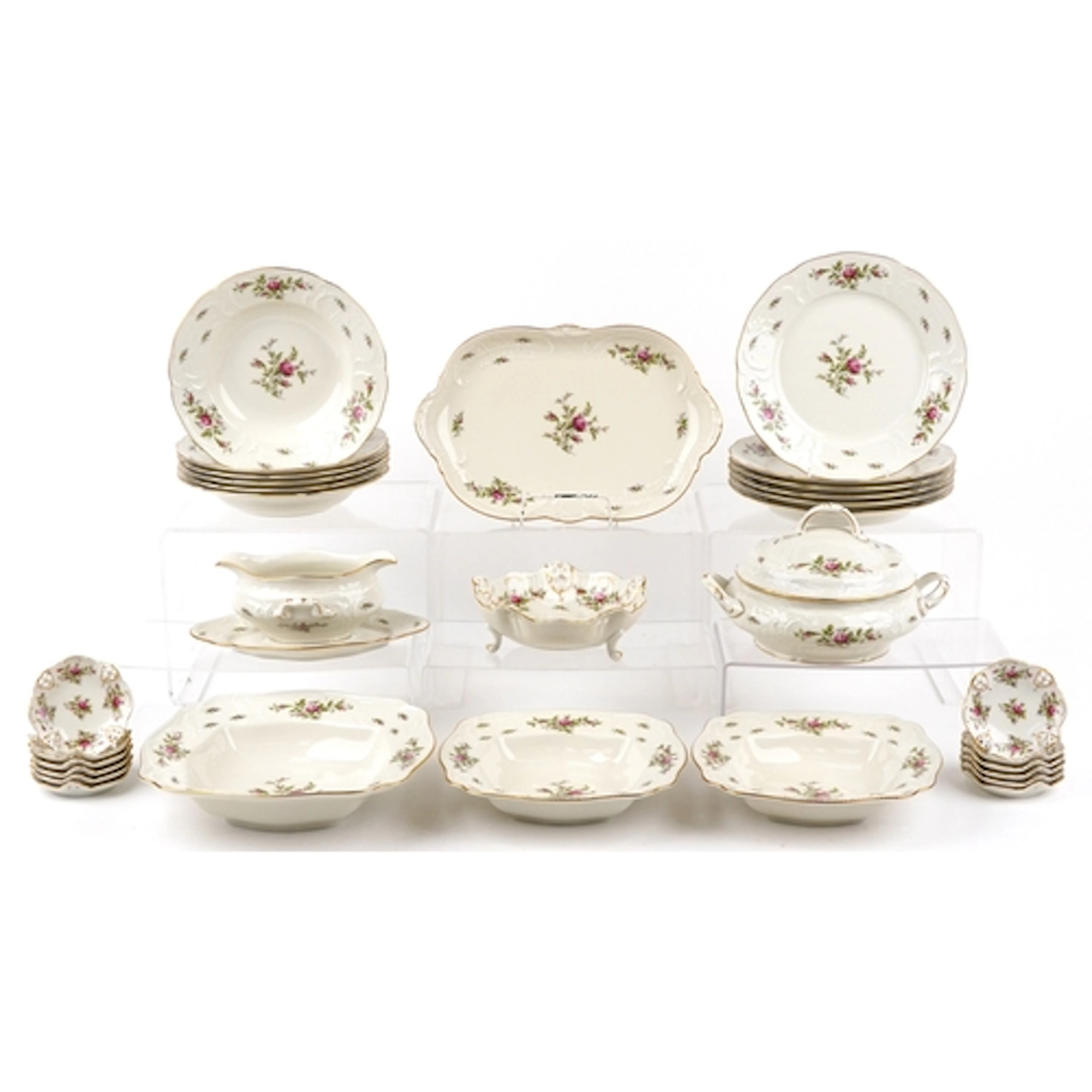 Rosenthal - Classic Rose Collection pattern dinnerware inclu...