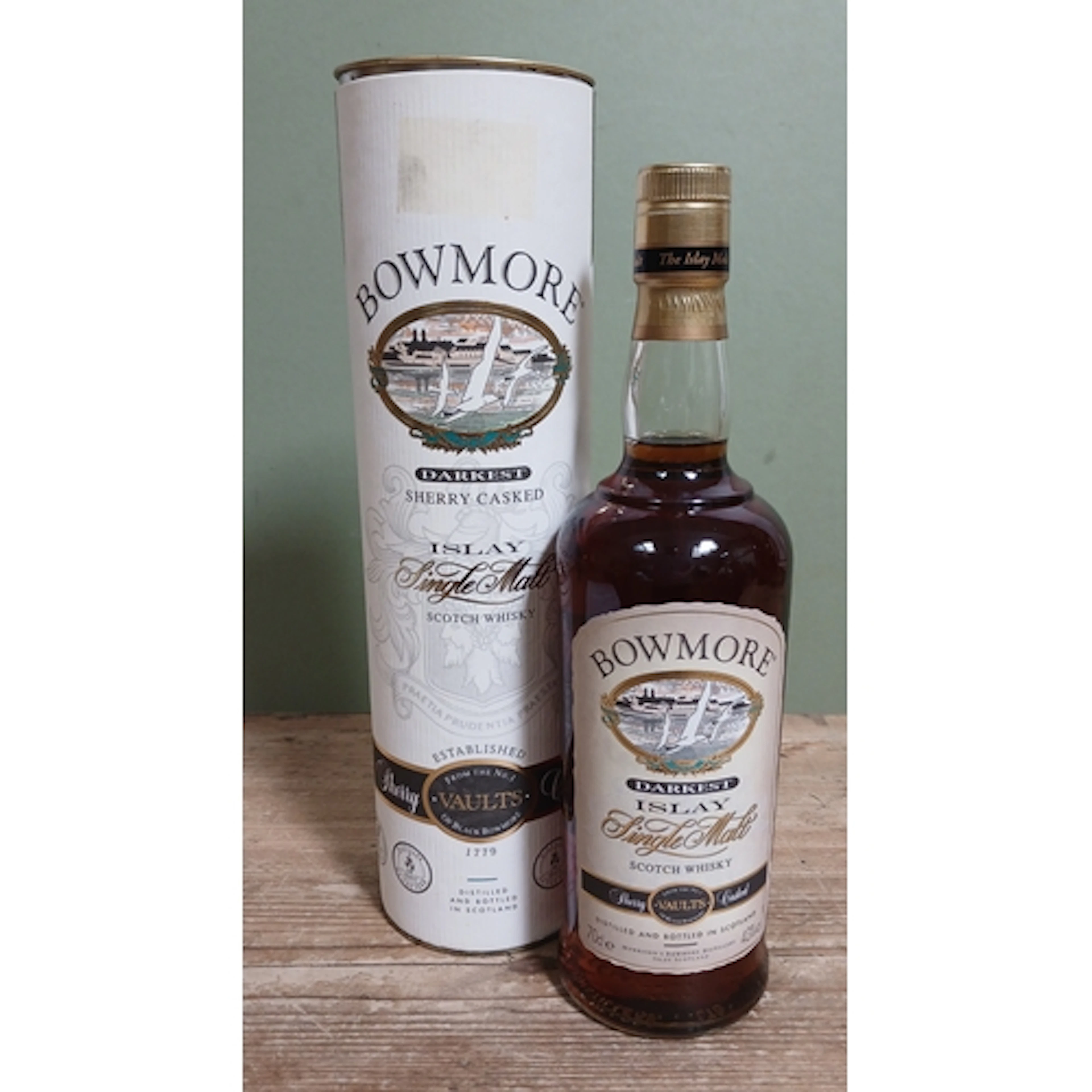 Bowmore darkest sherry casked single malt scotch whisky from...