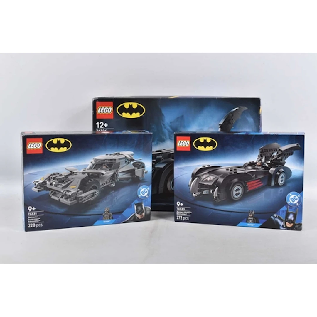 THREE BOXED AND SEALED DC BATMAN LEGO SETS, to include set 7...