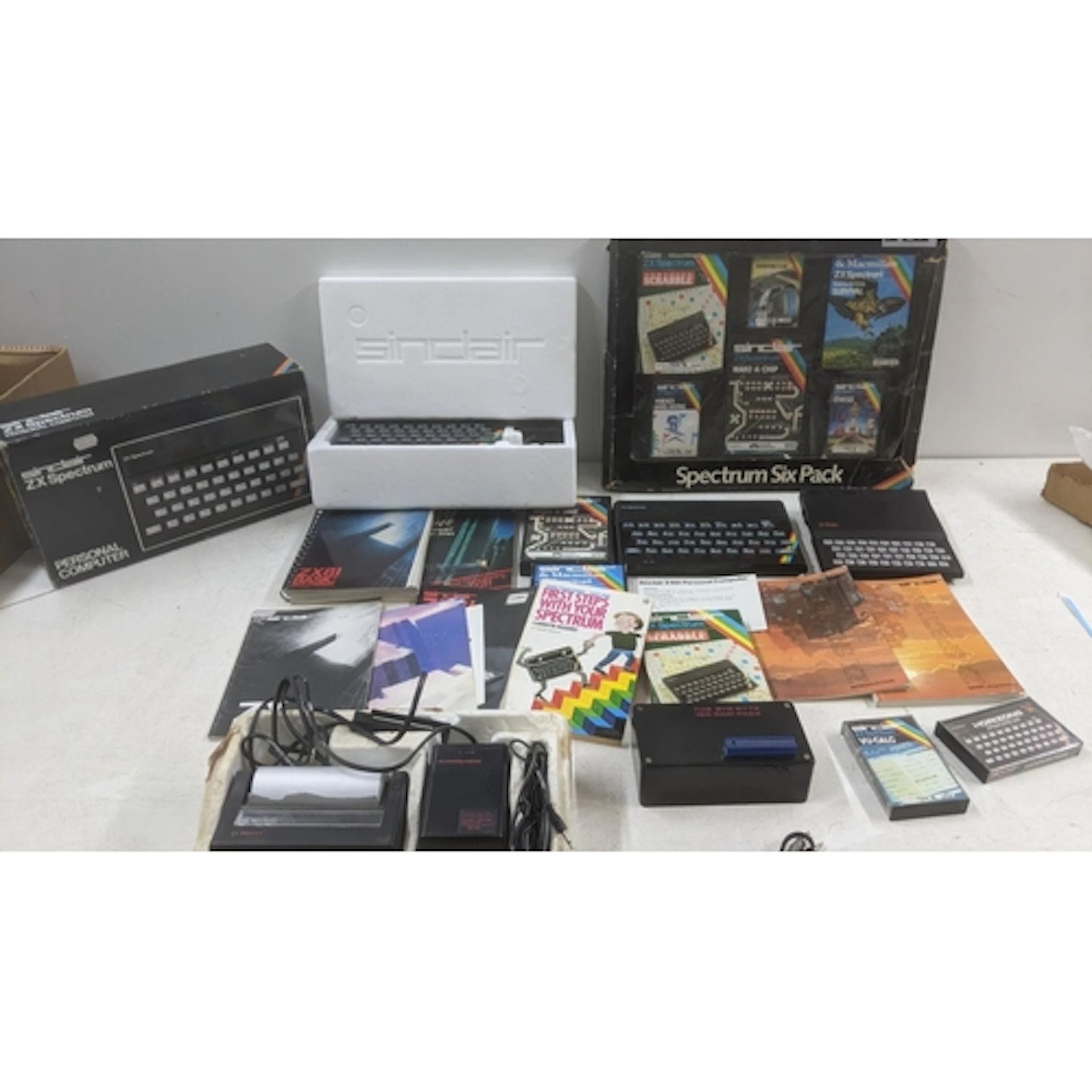 Sinclair computing items to include two ZX Spectrums one box...