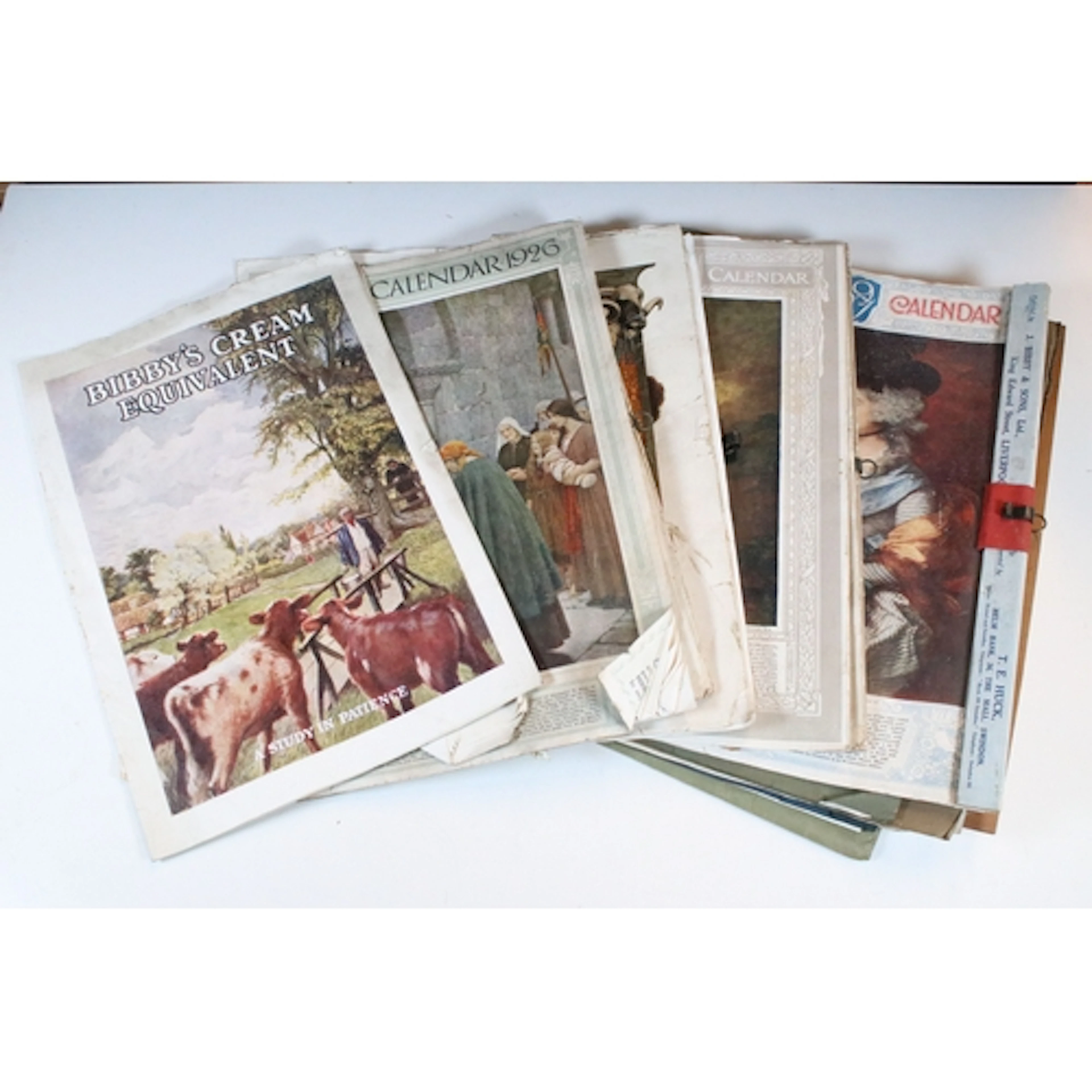 Collection of The Bibby Calendars from 1907, 1908, 1909, 191...