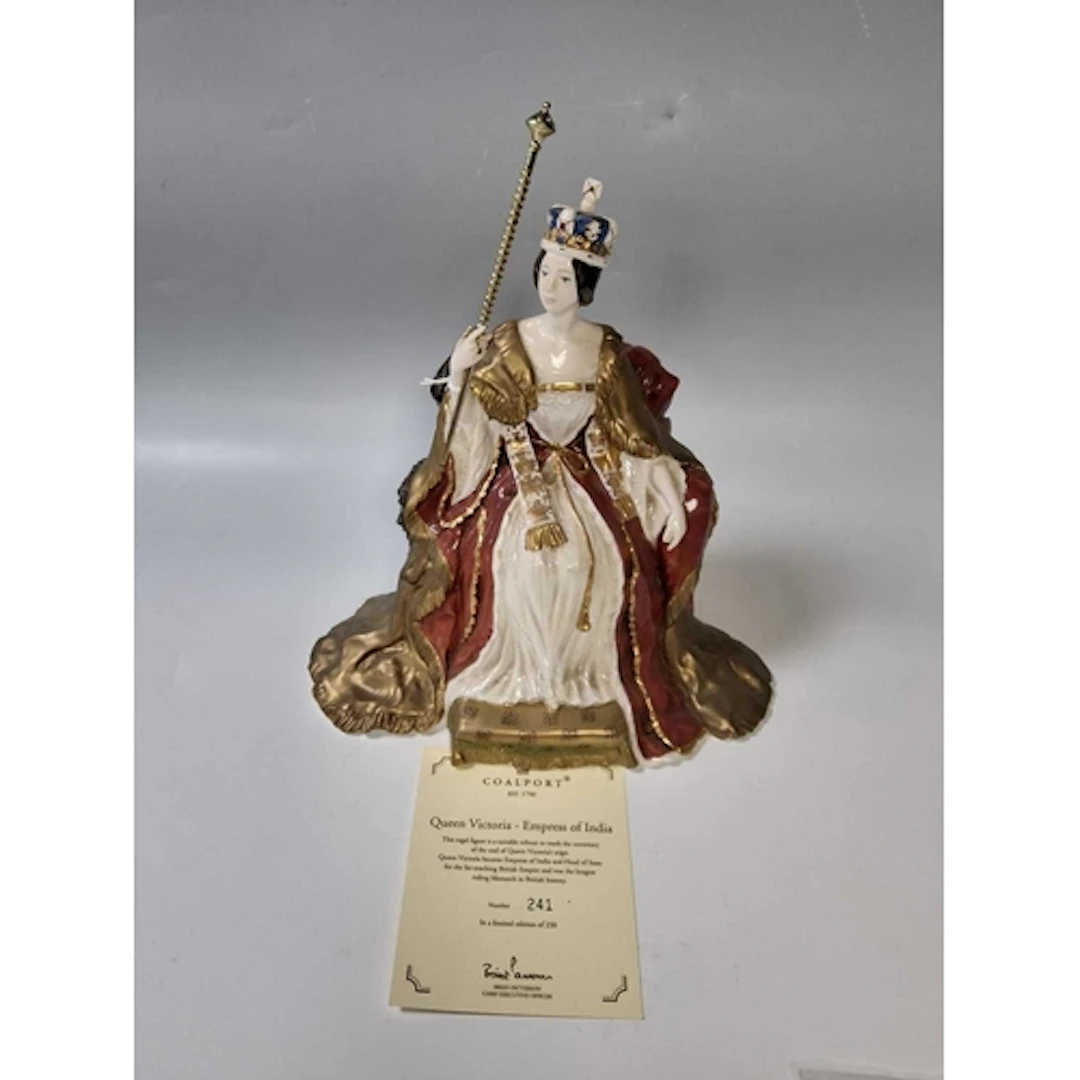 A RARE, STRICTLY LIMITED EDITION PORCELAIN FIGURINE OF 'QUEE...
