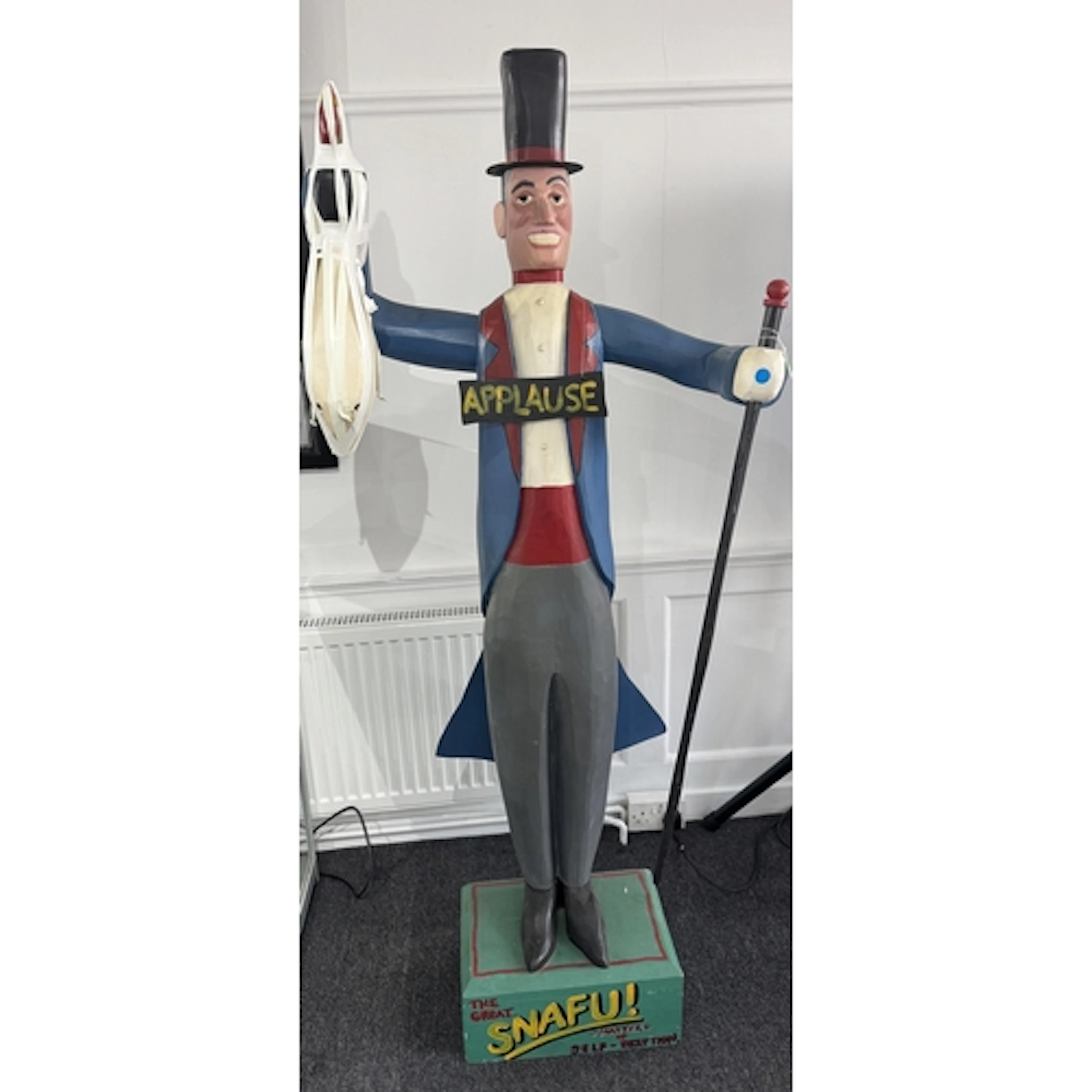 Decorative Arts: a polychrome painted wooden sculpture entit...