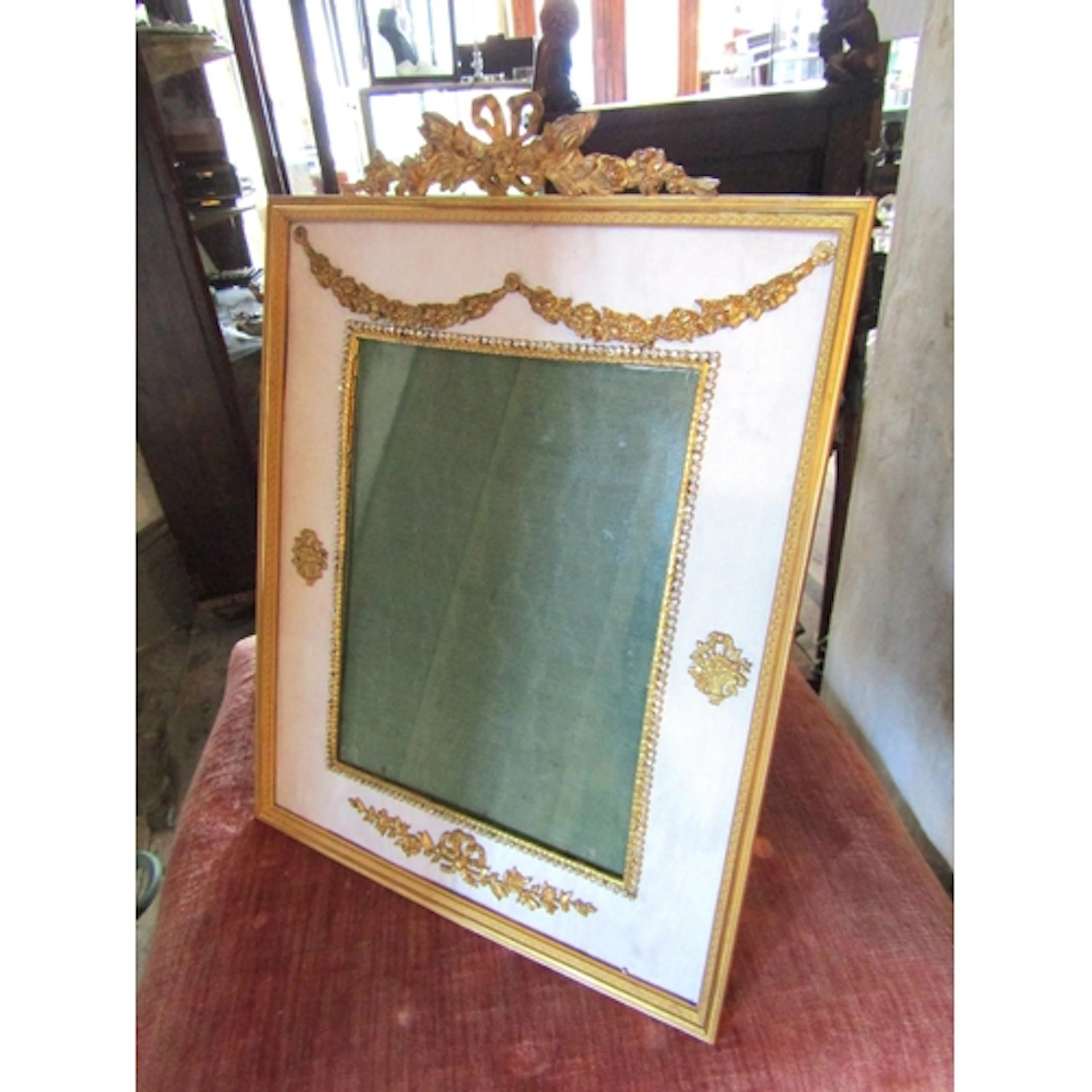 Large Empire Ormolu Table Top Photograph Frame Finely Detail...